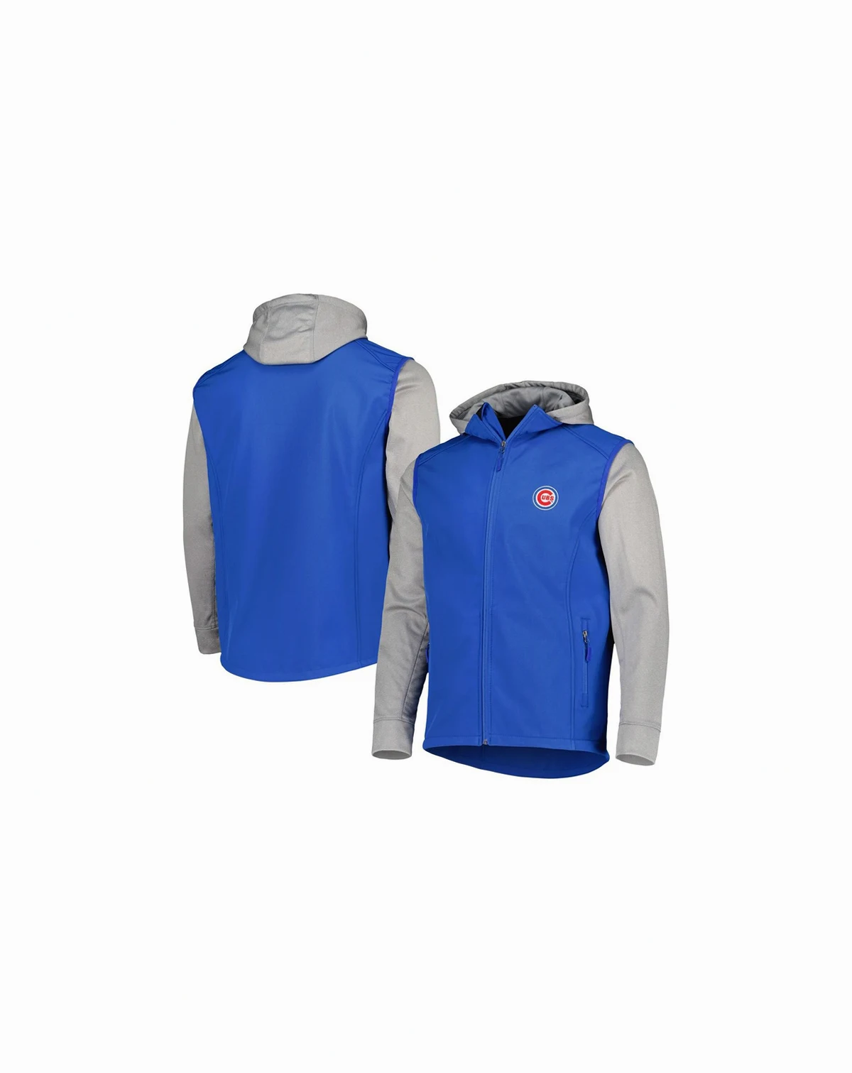 Men's Royal, Heather Gray Chicago Cubs Alpha Full-Zip Jacket