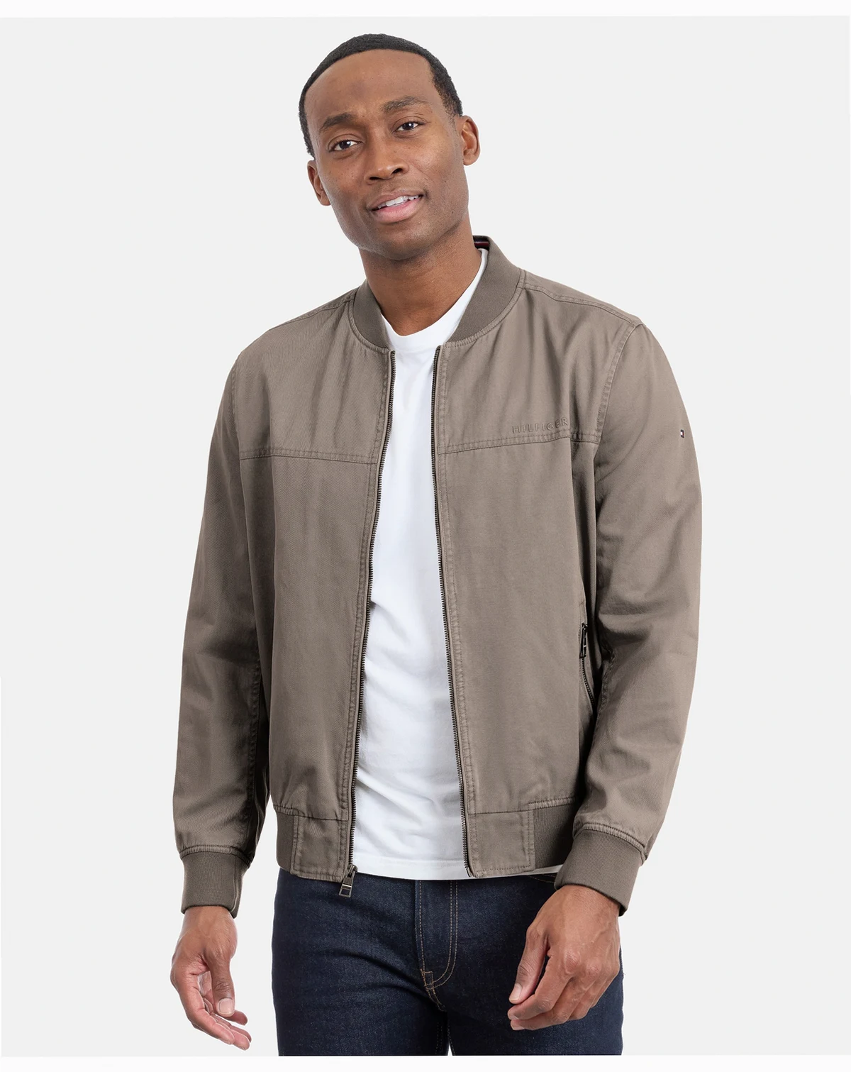 Men's Collared Bomber Jacket
