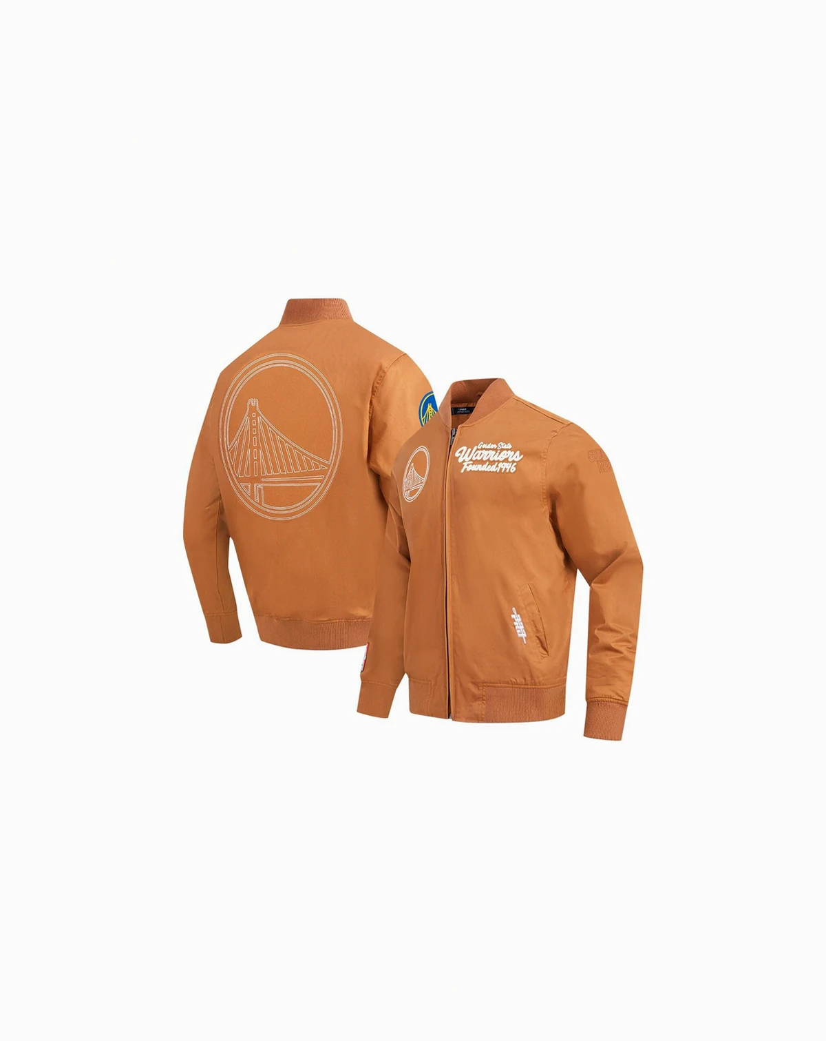 Men's Brown Golden State Warriors Paint The City Full-Zip Jacket