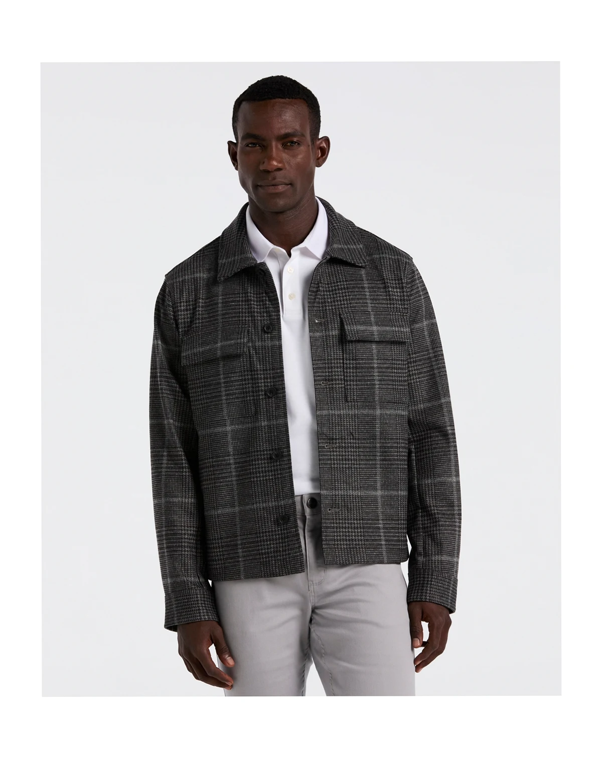 Men's Bold Power Plaid Print Jacket