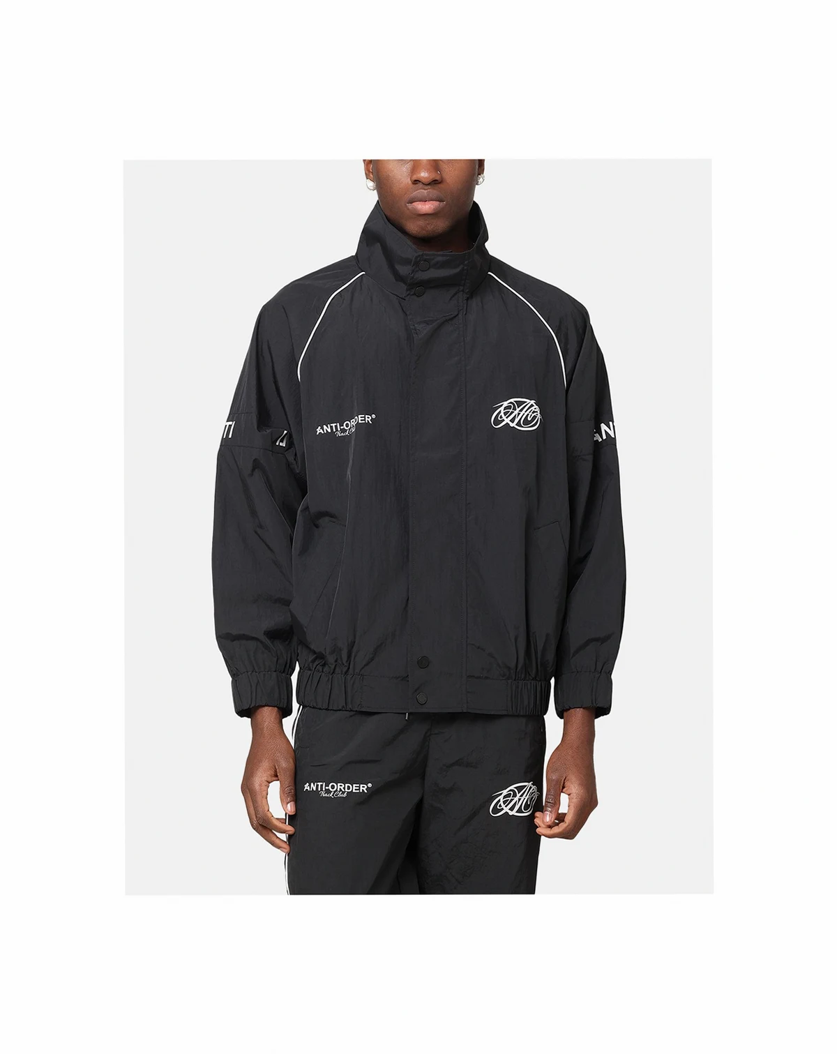 Men's Track Club Windbreaker Jacket- Grey, M