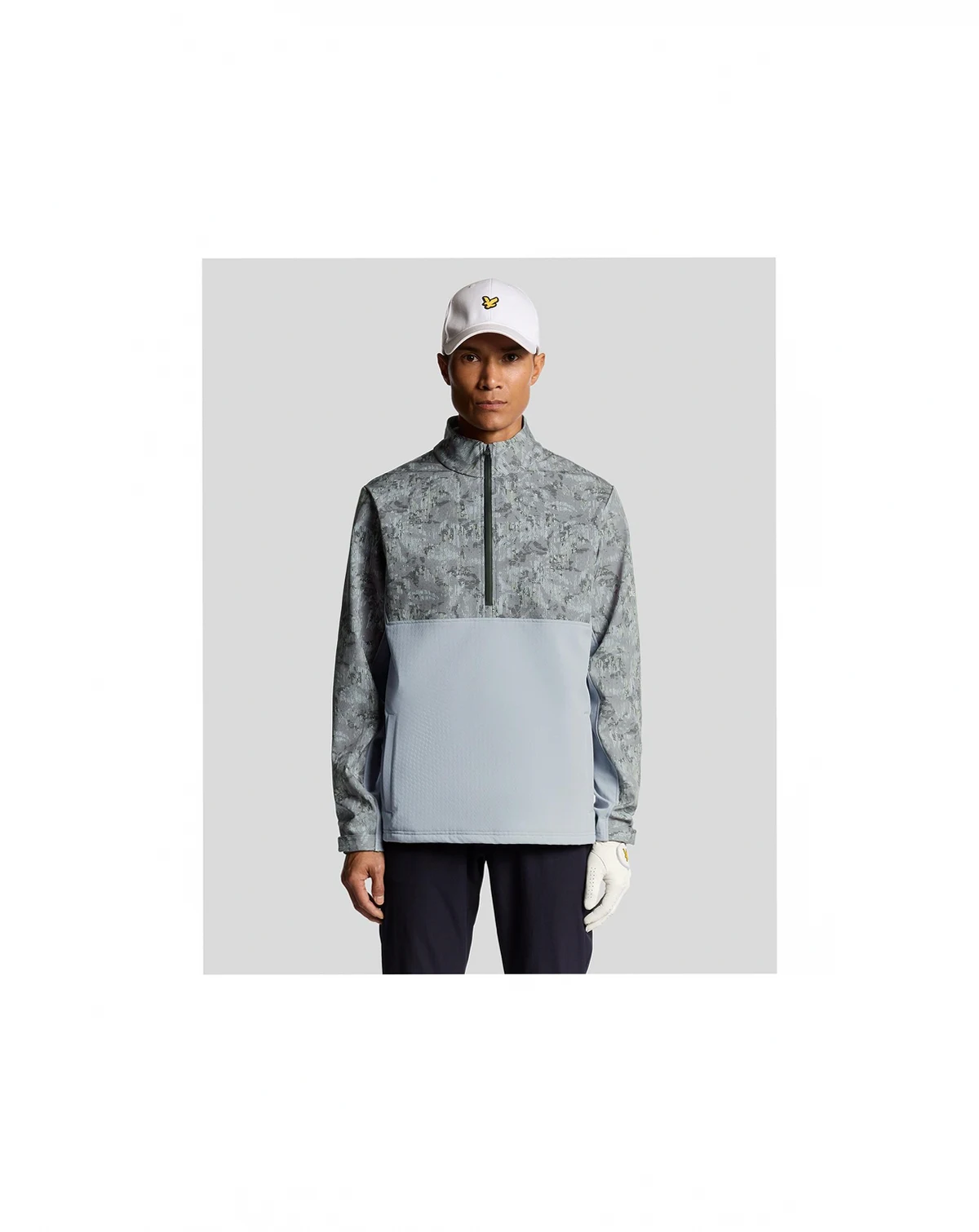 Men's Golf Printed Half Zip Windjammer Jacket
