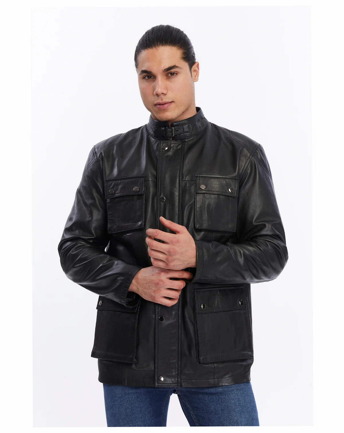 Men's Utility Leather Jacket