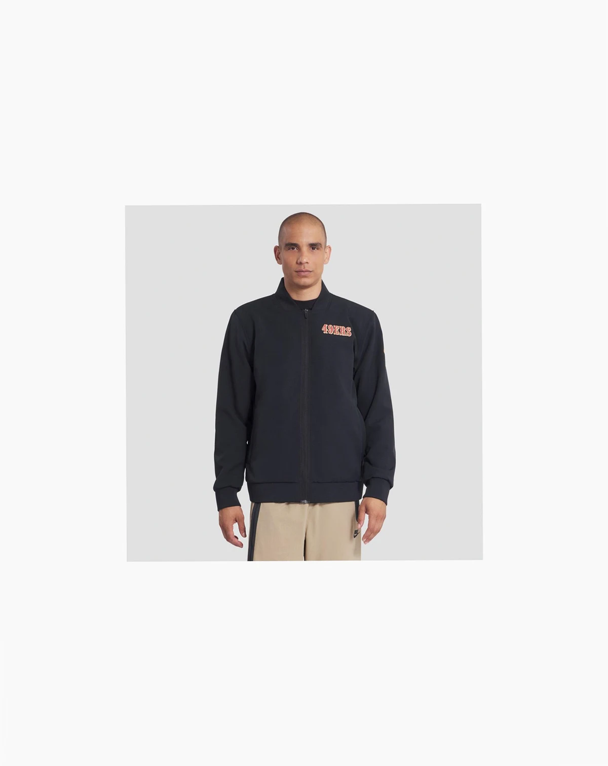 Men's Black San Francisco 49ers 2025 Rivalries Collection Sideline Full-Zip Bomber Jacket