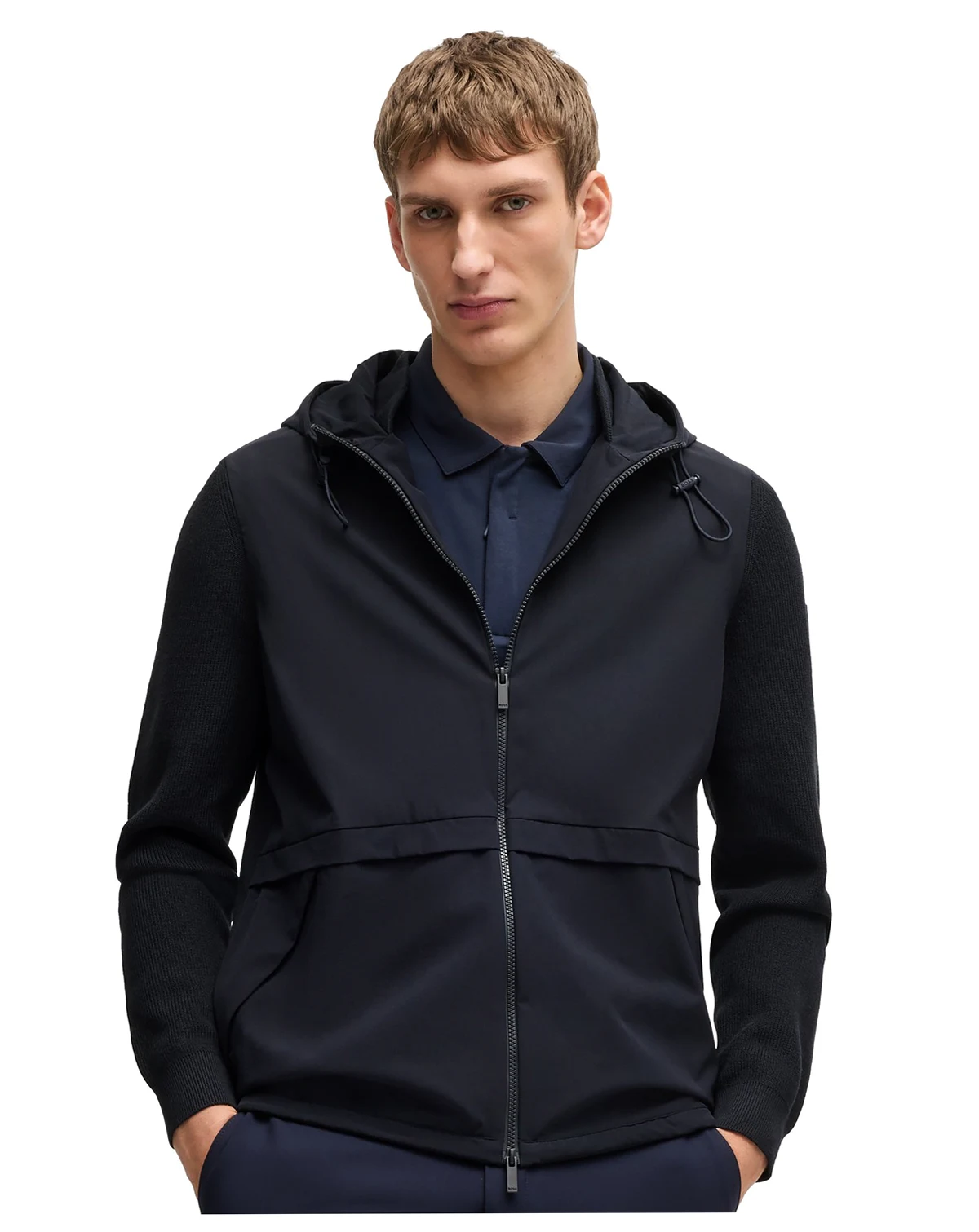 Men's Knitted Details Softshell Jacket