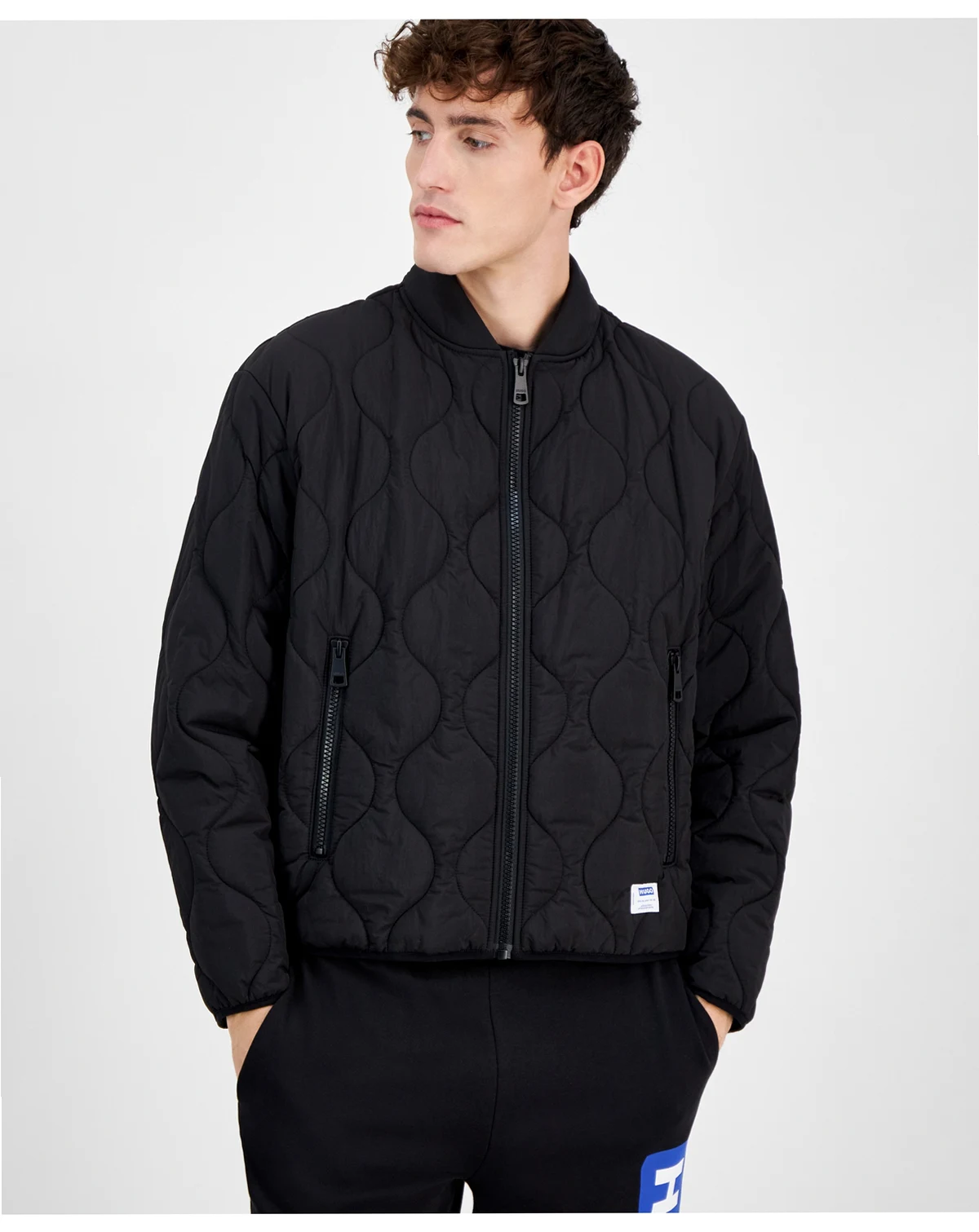 Men's Boho2421 Slim-Fit Onion-Quilted Bomber Jacket