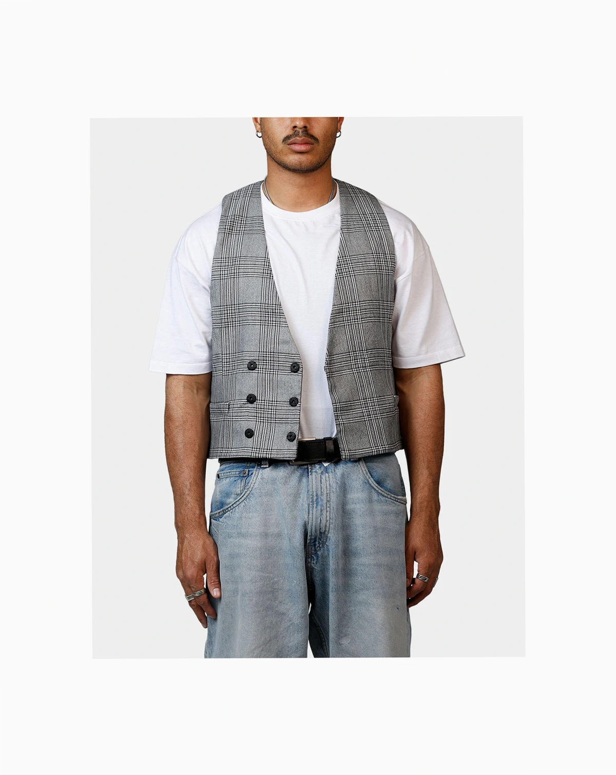 Men's Played Suit Vest