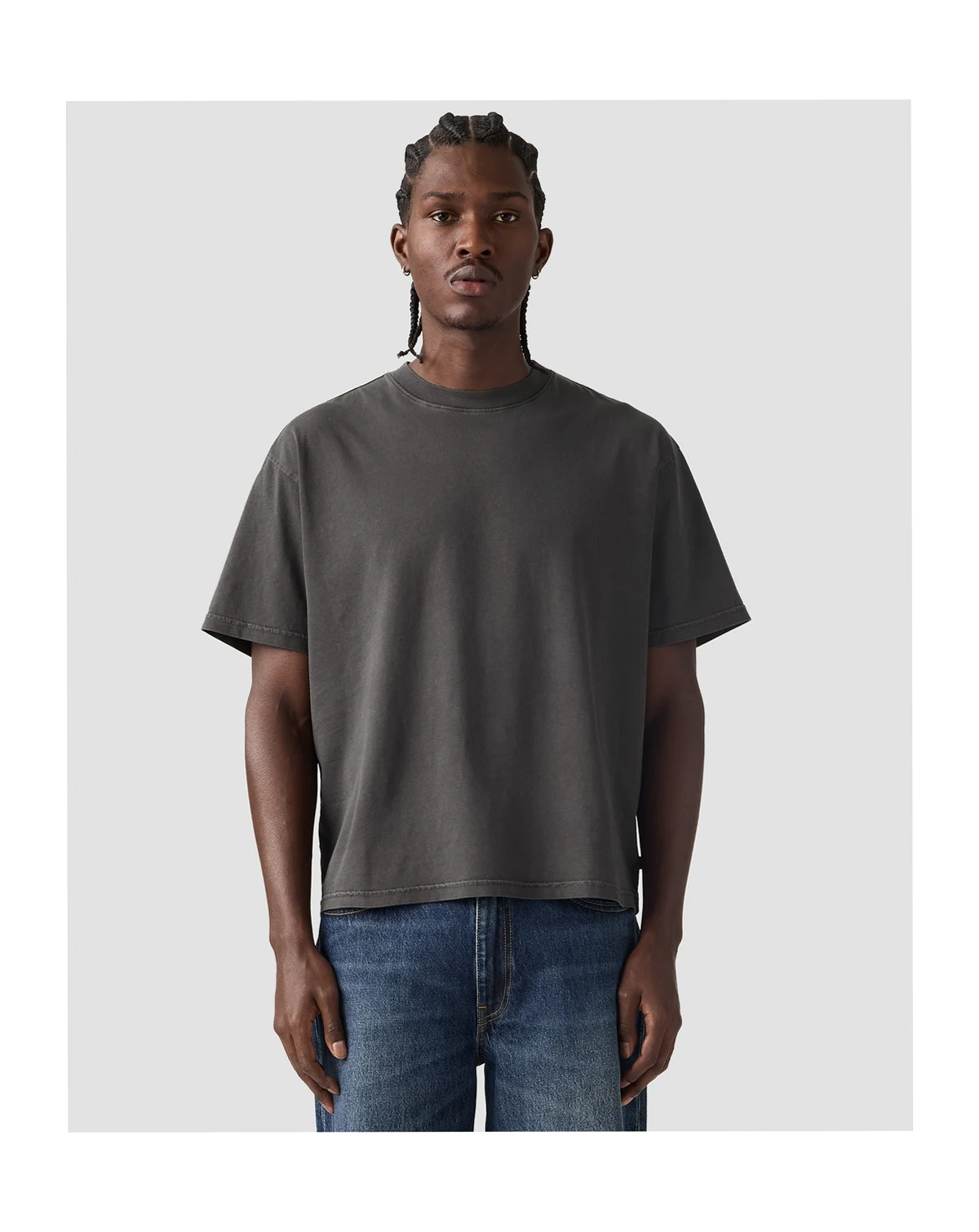 Men's Classic Cropped Boxy Short-Sleeve T-Shirt