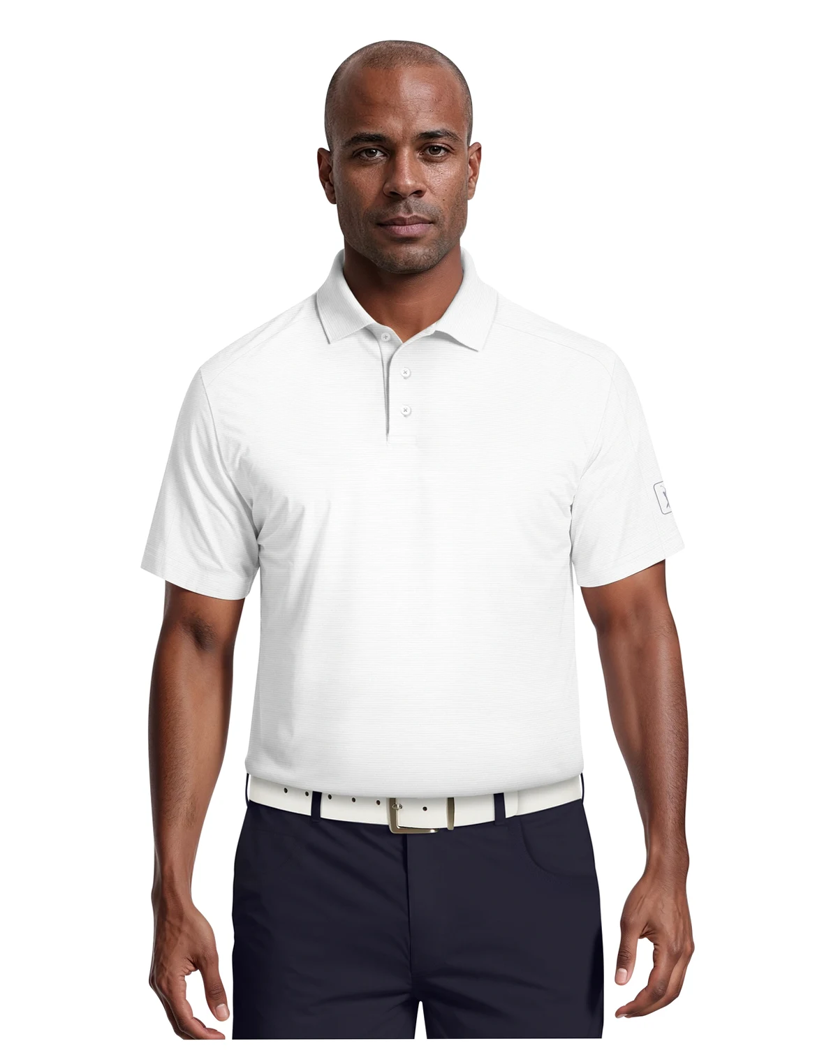 Men's Solid Cooling Texture Polo Shirt