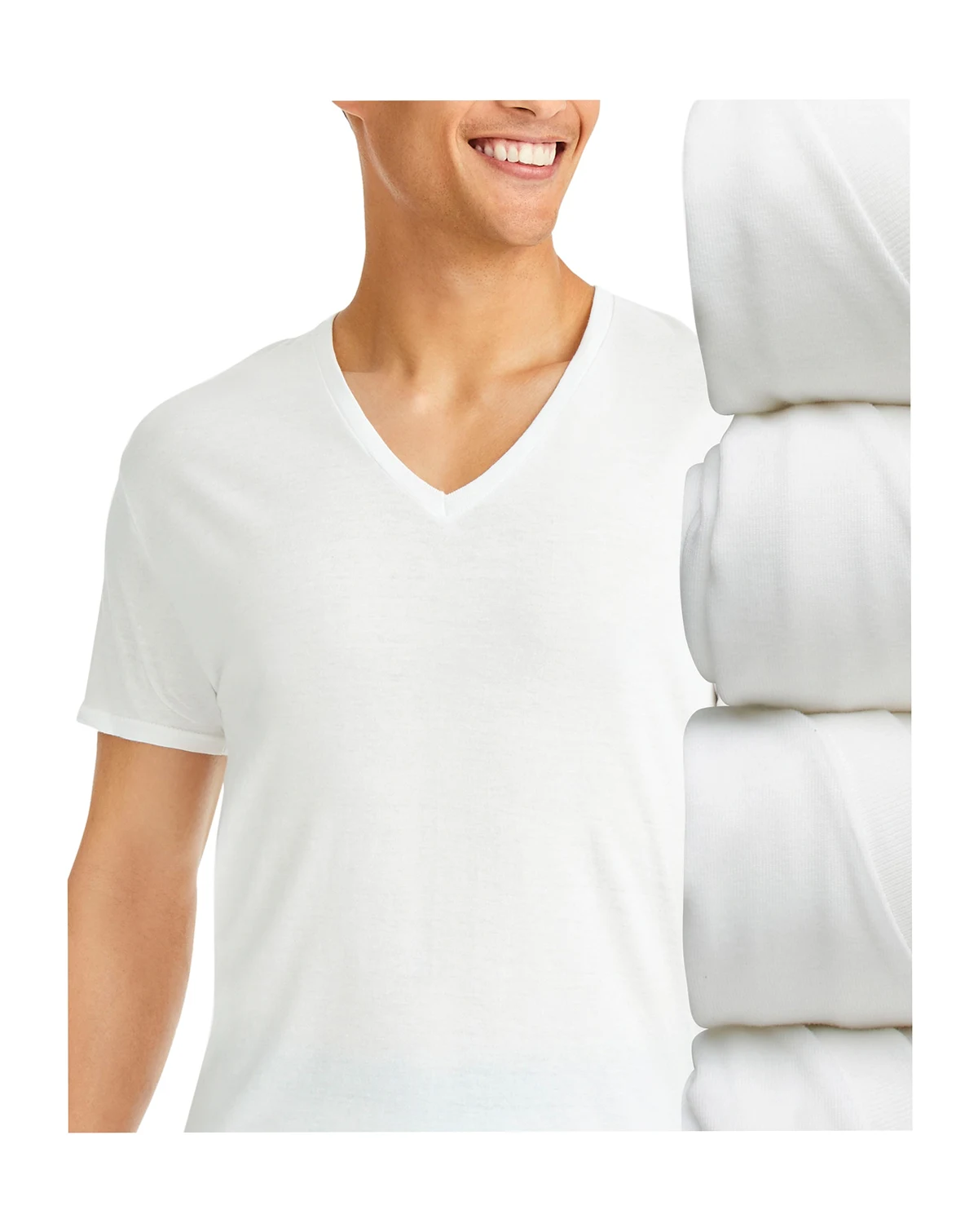 Men's Ultimate® 4-Pk. Moisture-Wicking Stretch V-Neck T-Shirts