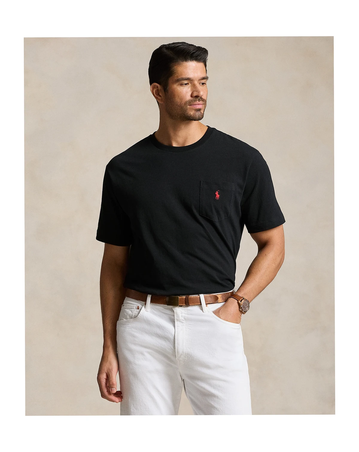 Men's Big & Tall Crew-Neck Pocket T-Shirt