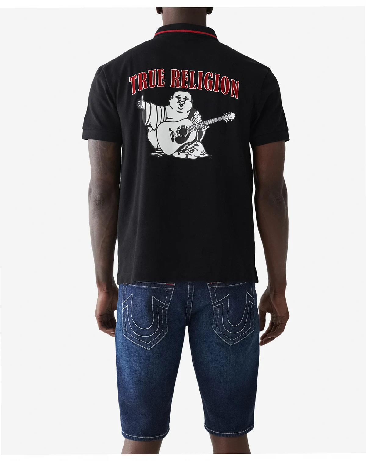 Men's Regular Fit Short Sleeve Buddha Logo Polo Shirt