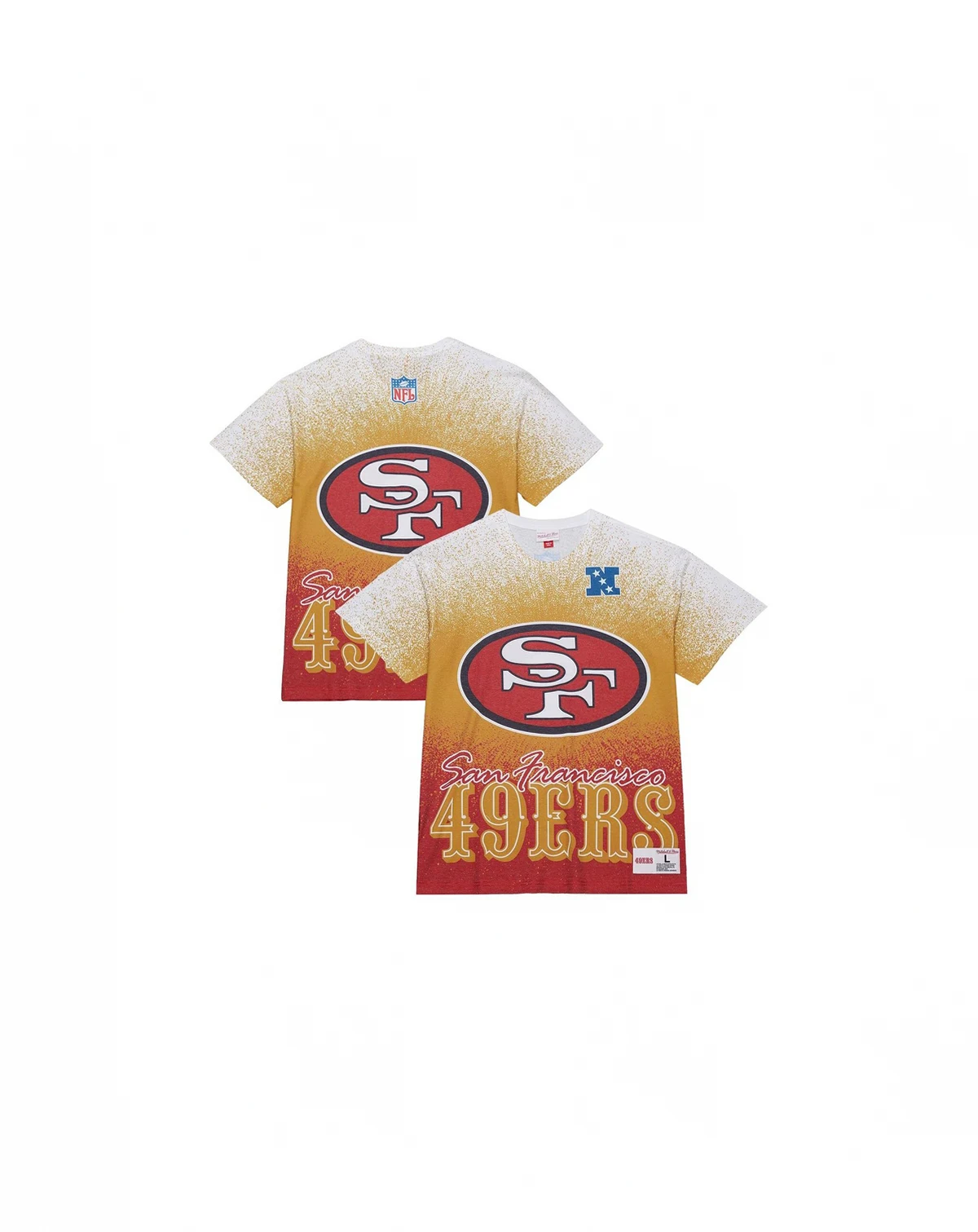 Men's White San Francisco 49ers Team Burst Vintage Logo T-Shirt