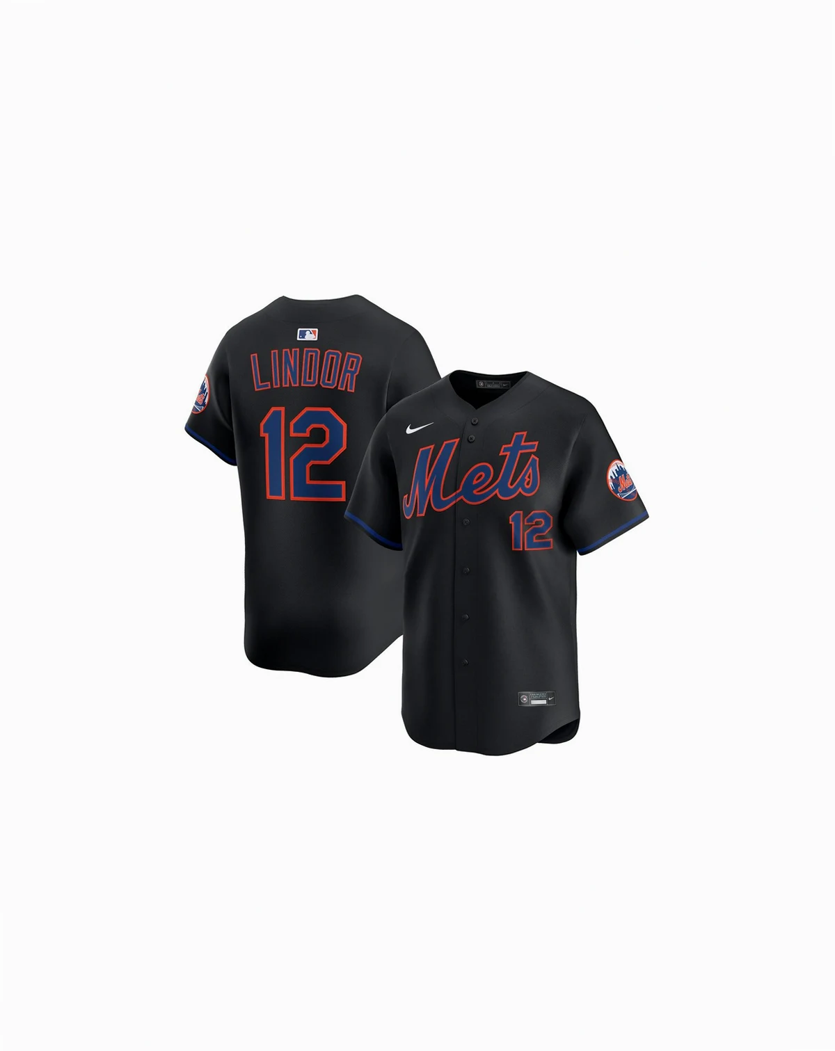 Men's Francisco Lindor Black New York Mets Alternate Limited Jersey