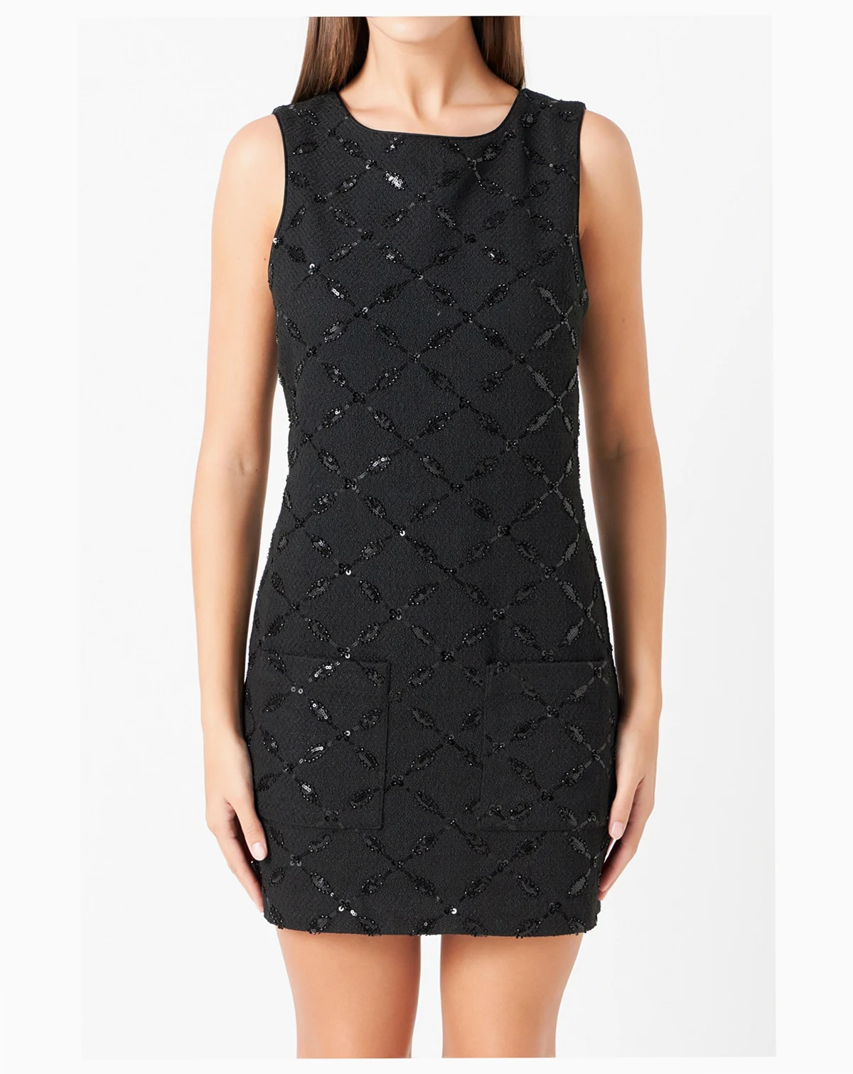 Women's Tweed Sleeveless Mini Dress