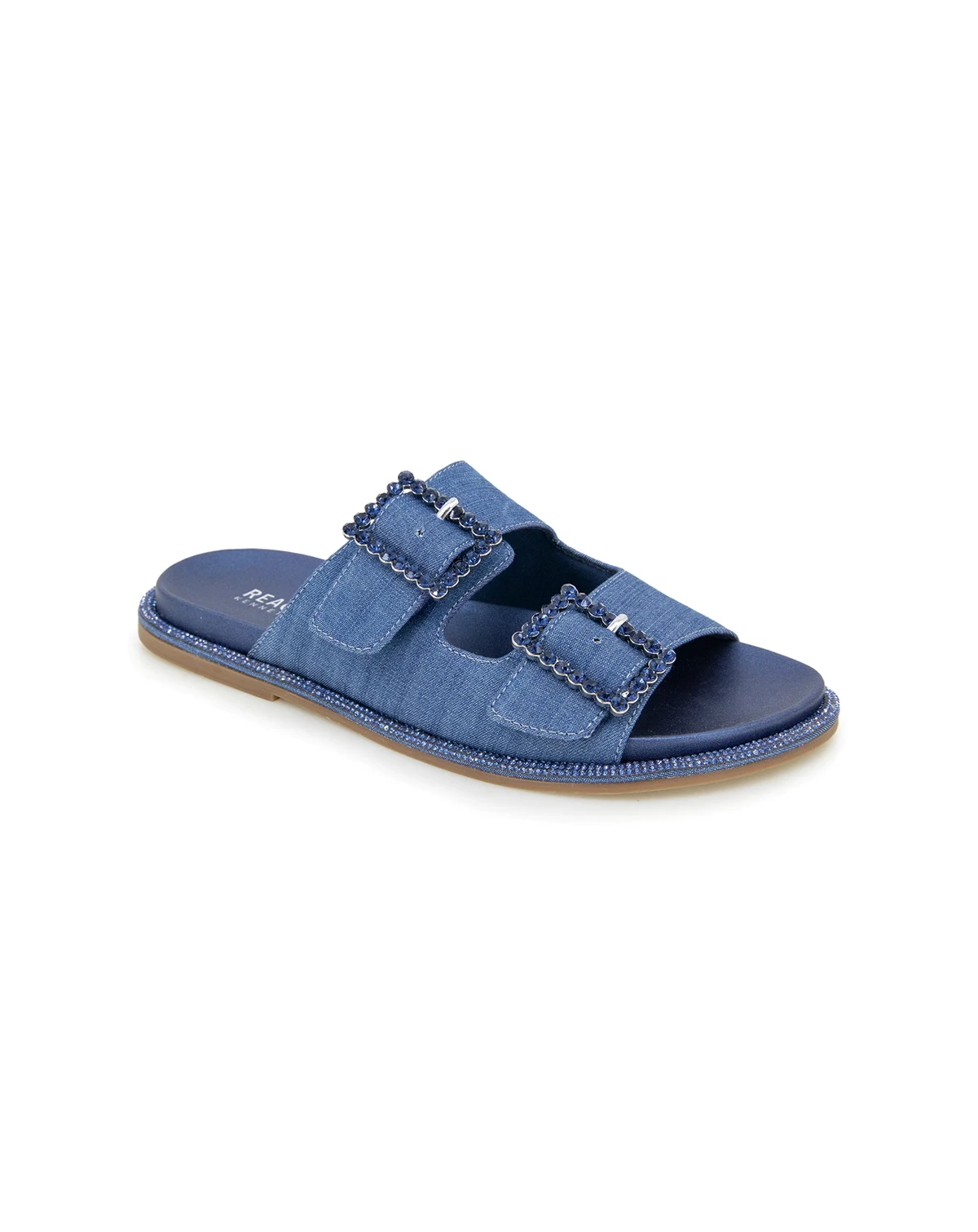 Women's Sydney Two Band Jewel Buckle Flat Sandals