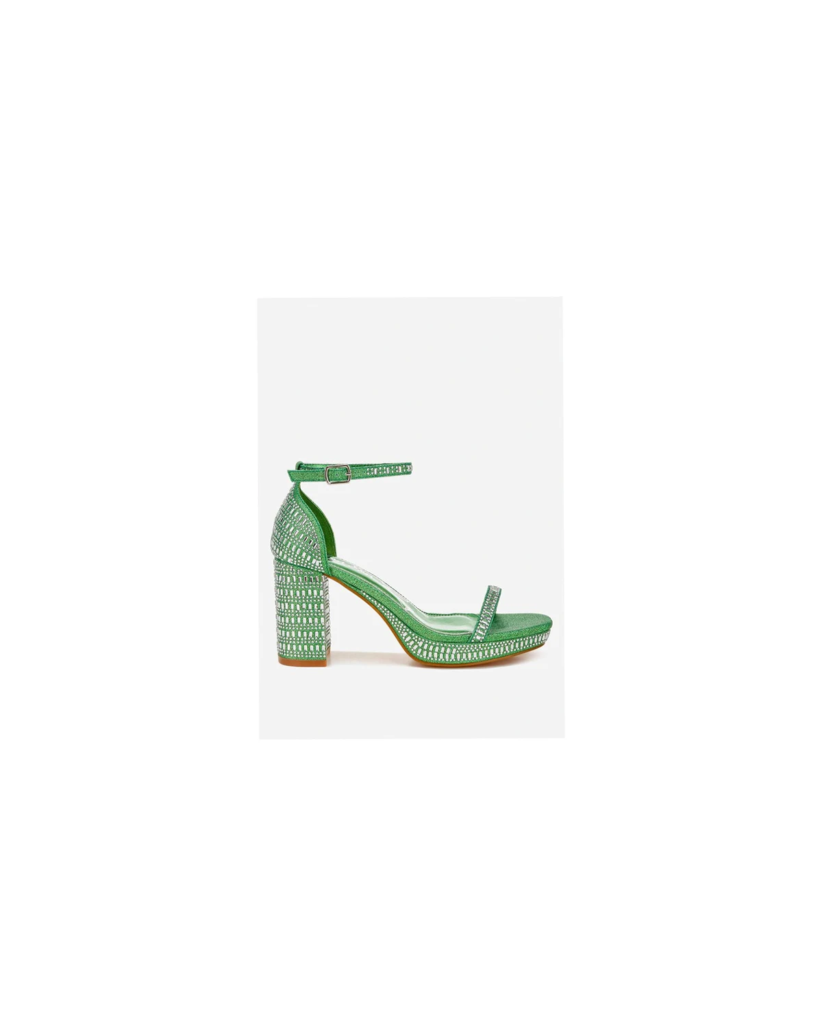Womens Ronan Rhinestones Embellished Block Sandals