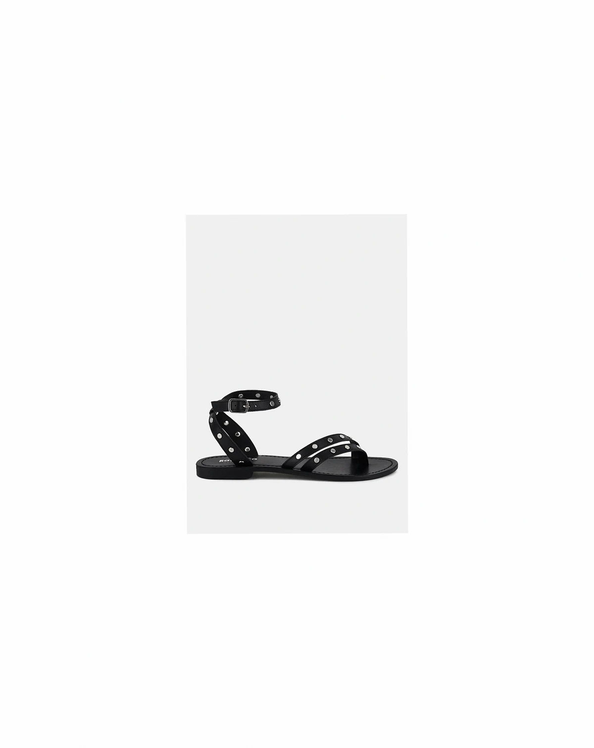 OPRAH Womens Studs Embellished Flat Sandals