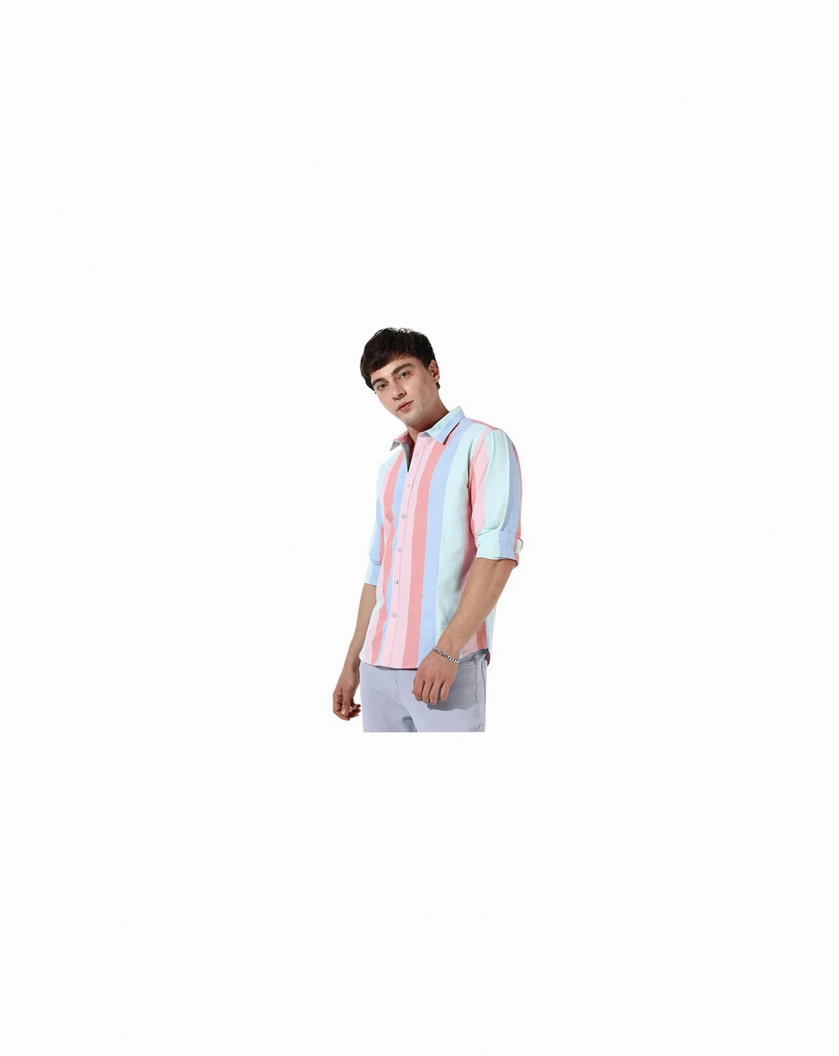 Men's Multicolour Roman Striped Shirt
