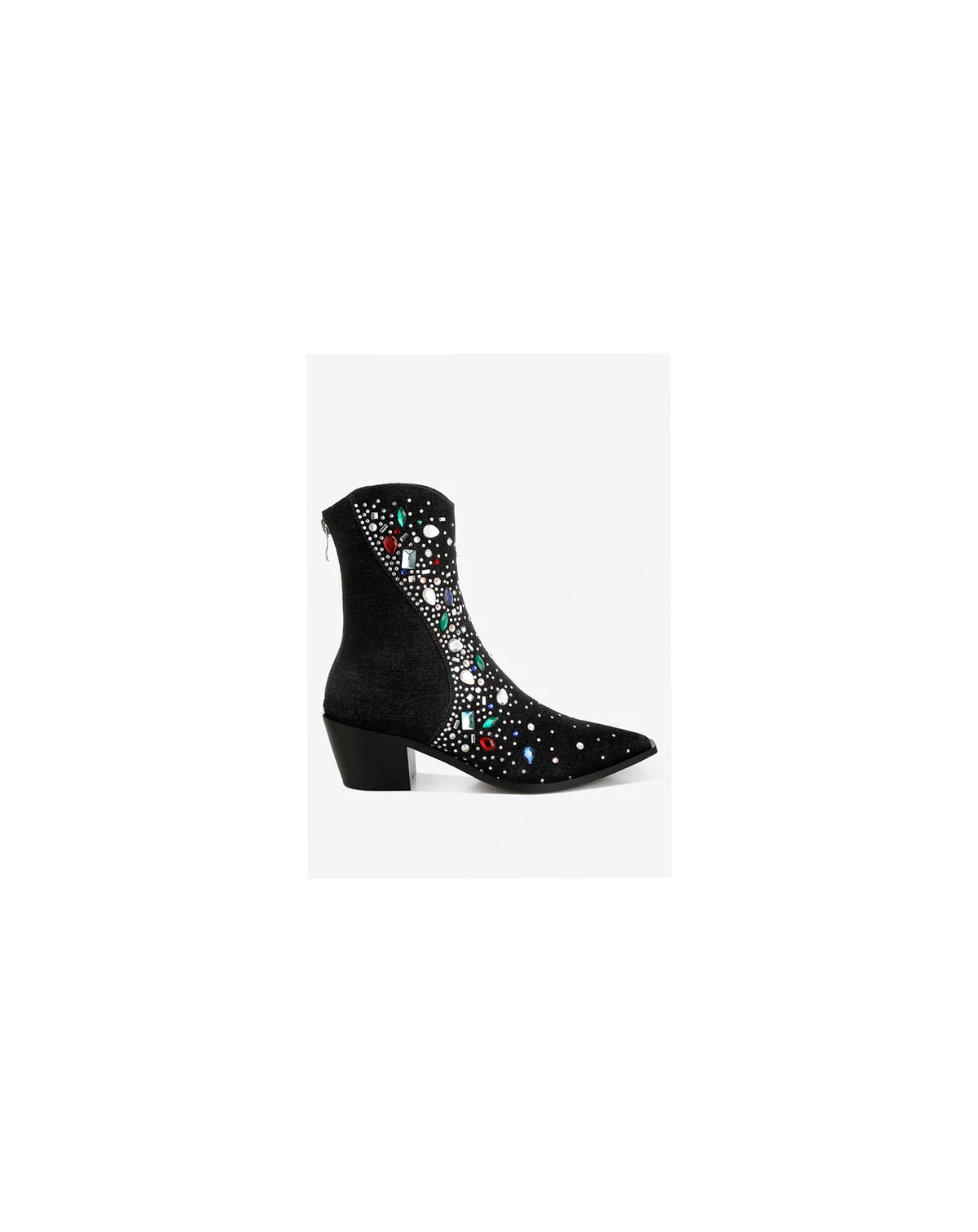 Womens Starlit Multi Color Stones Embellished Boots