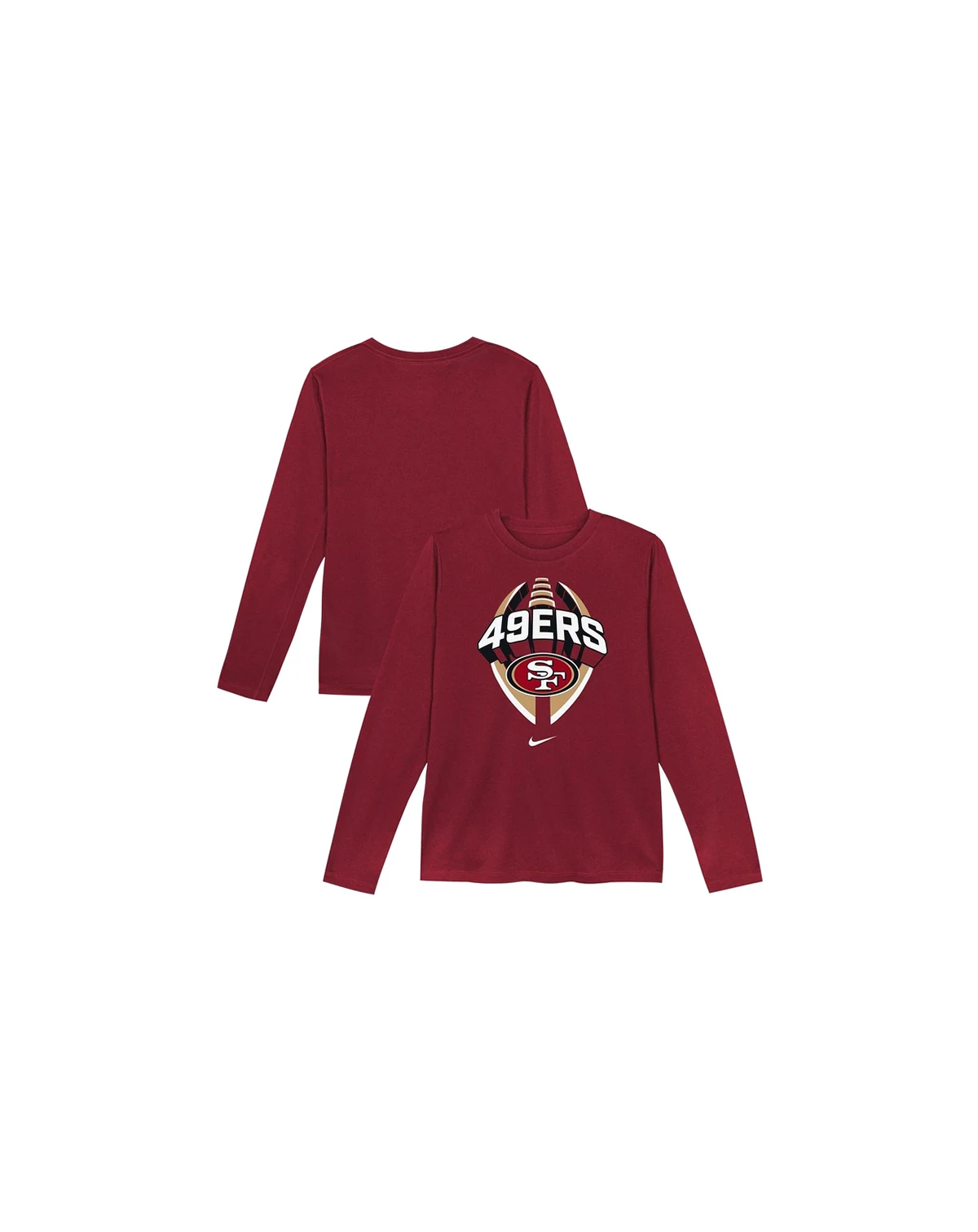Toddler Scarlet San Francisco 49ers Primetime Legend Icon Long Sleeve Performance T-Shirt