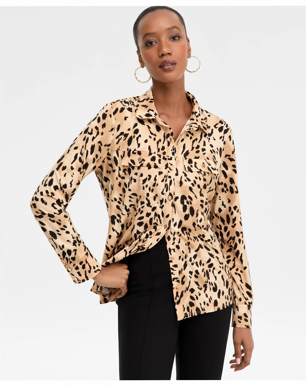 Women's Printed Utility Top, Macy's Exclusive