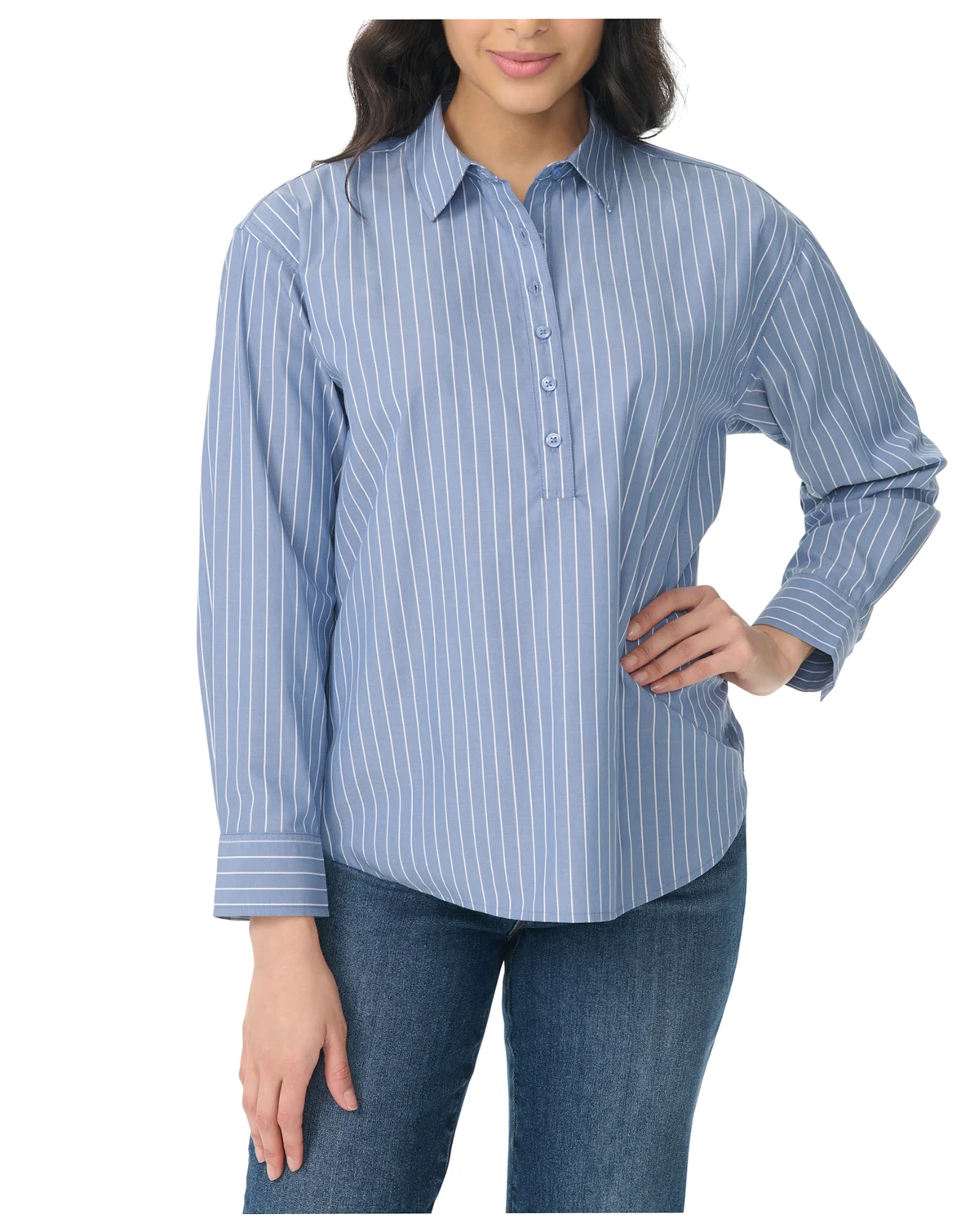 Women's Amanda Pop-Over Long-Sleeve Top