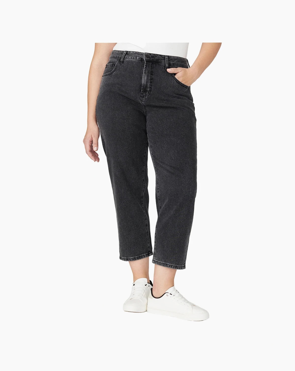 Plus Size The Naomi Comfort Stretch Straight Leg Jean Crop