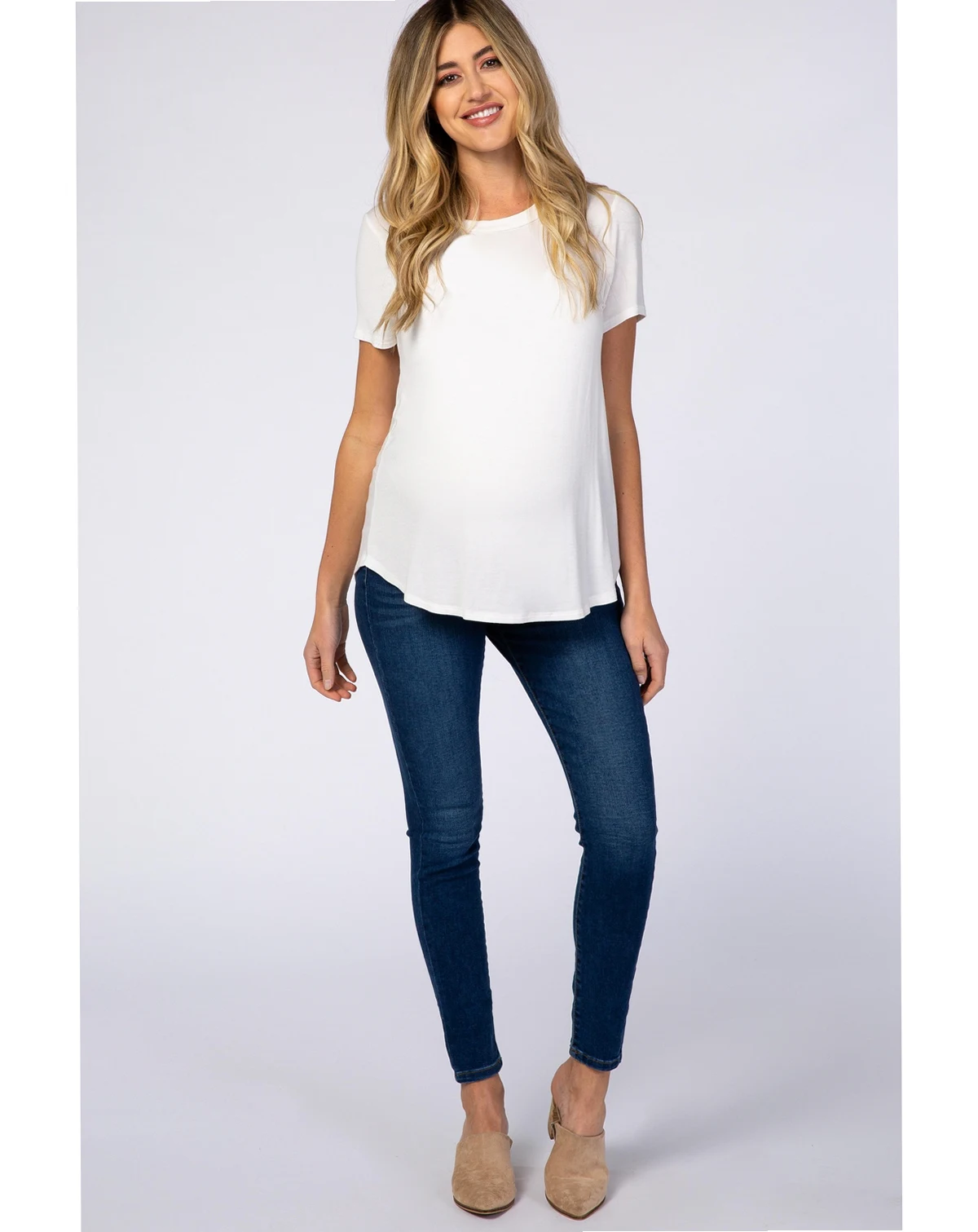Maternity Navy Blue Skinny Jeans