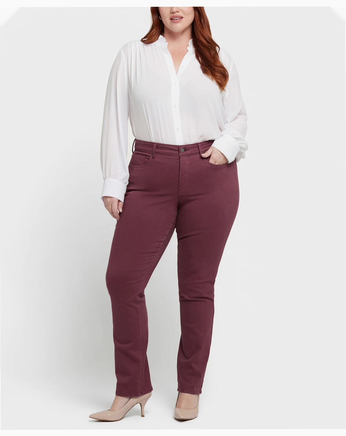 Plus Size Marilyn Straight Pull On Jeans