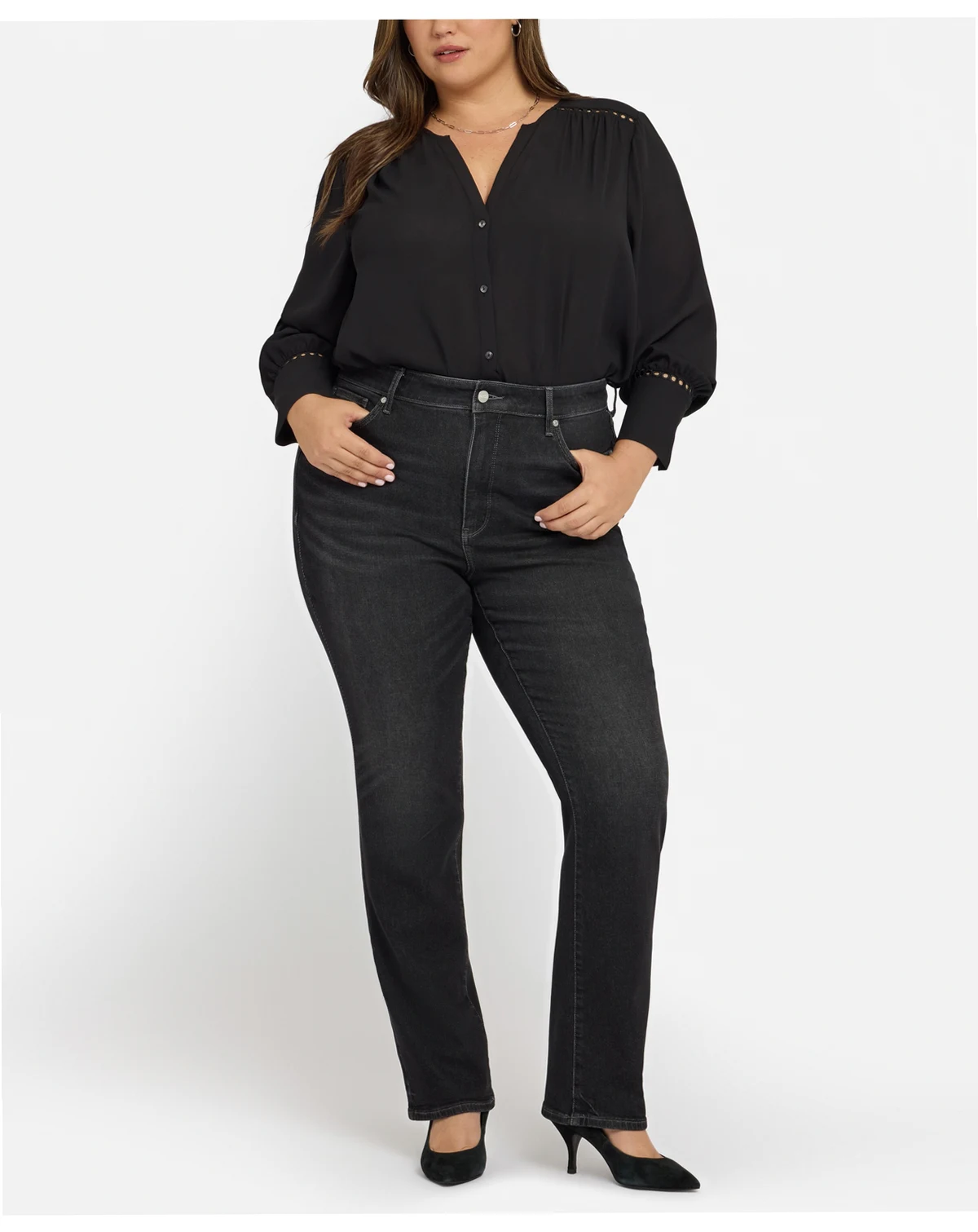 Plus Size High Rise Marilyn Straight Jeans