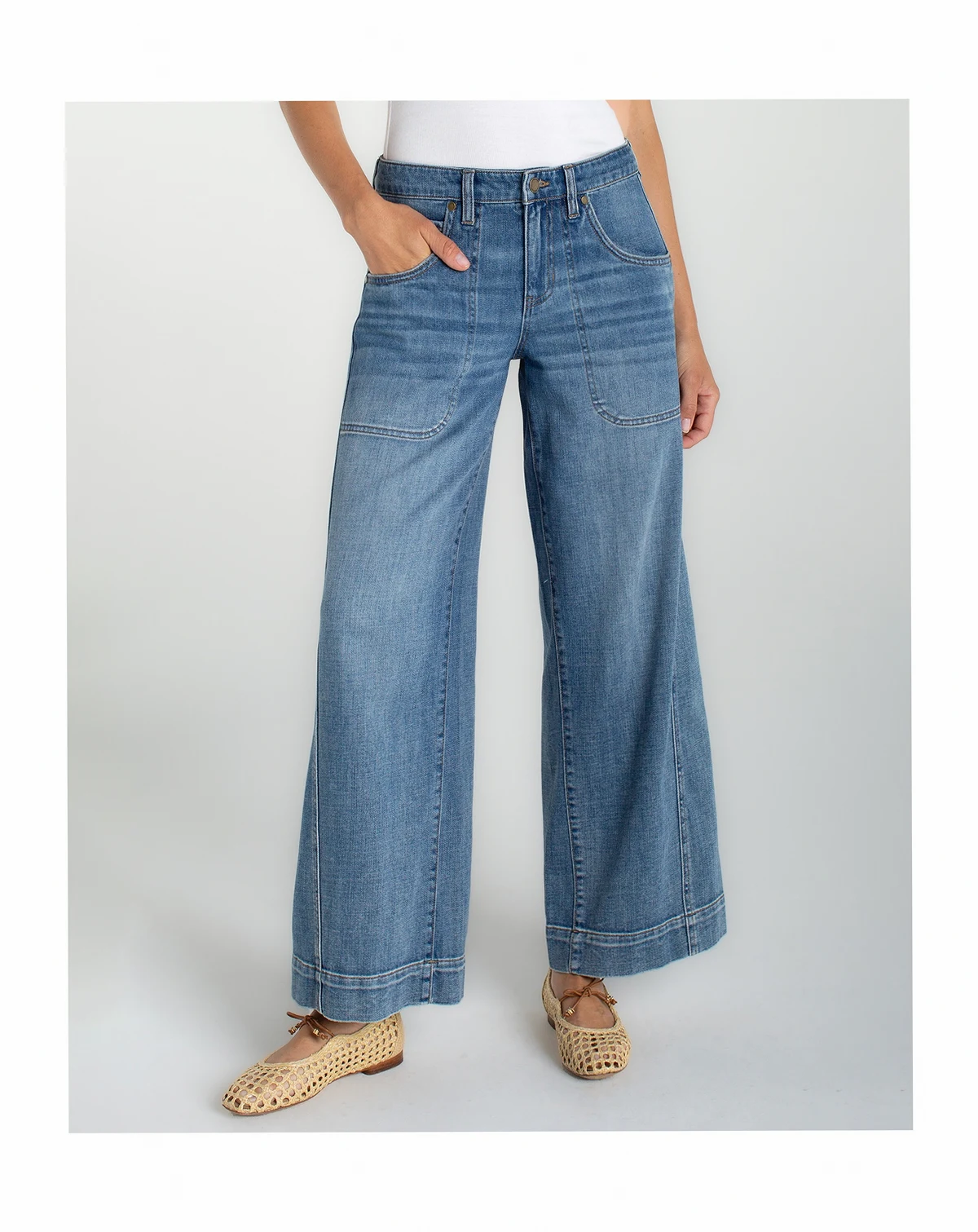 Women's Stride Wide-Leg Utility Jeans