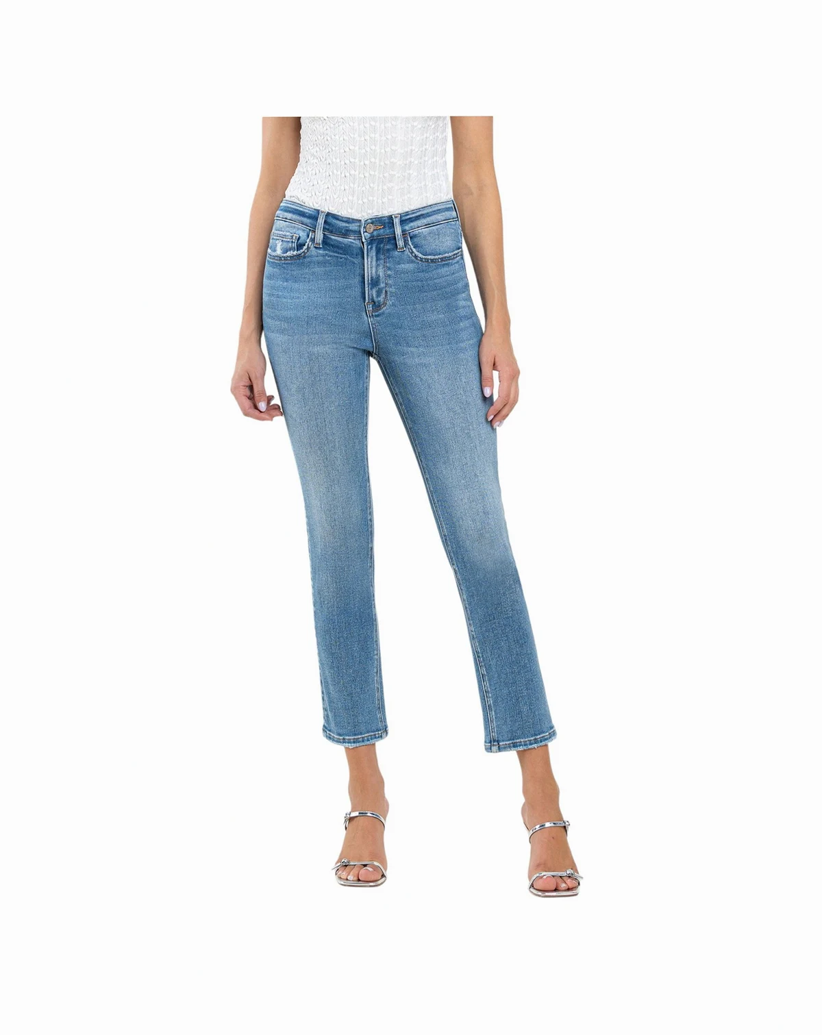Women's High Rise Slim Straight Jeans