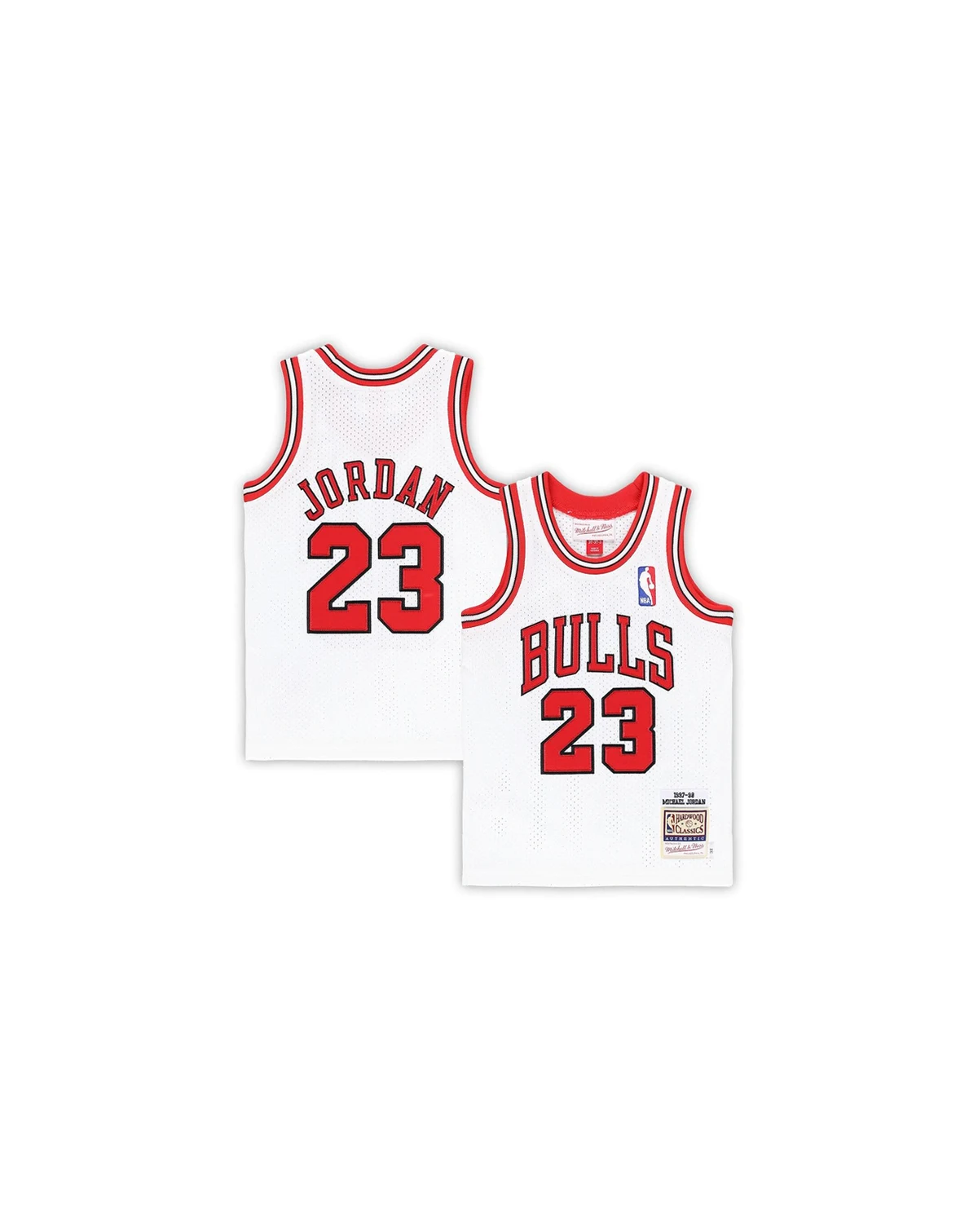 Toddler Boys and Girls Michael Jordan White Chicago Bulls 1997/98 Hardwood Classics Authentic Jersey