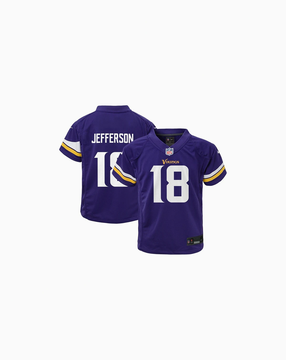 Toddler Boys and Girls Justin Jefferson Purple Minnesota Vikings Alternate Game Jersey