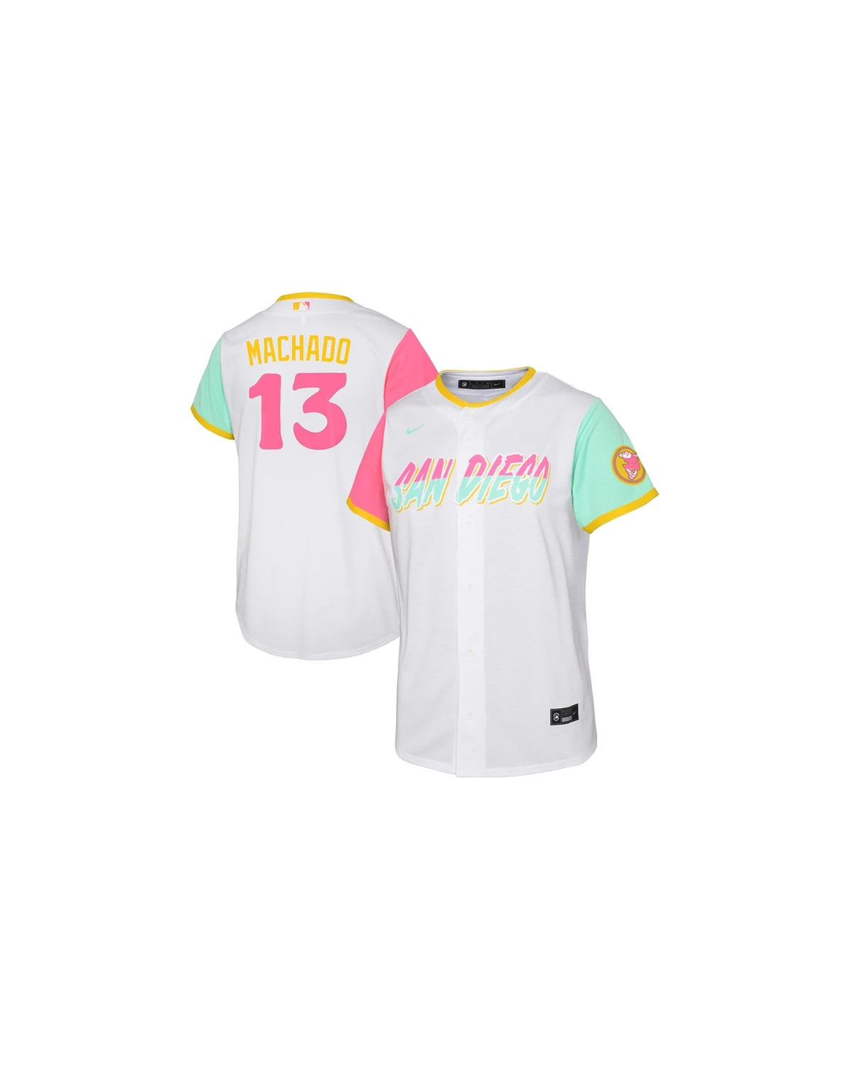 Toddler Boys and Girls Manny Machado White San Diego Padres City Connect Replica Player Jersey