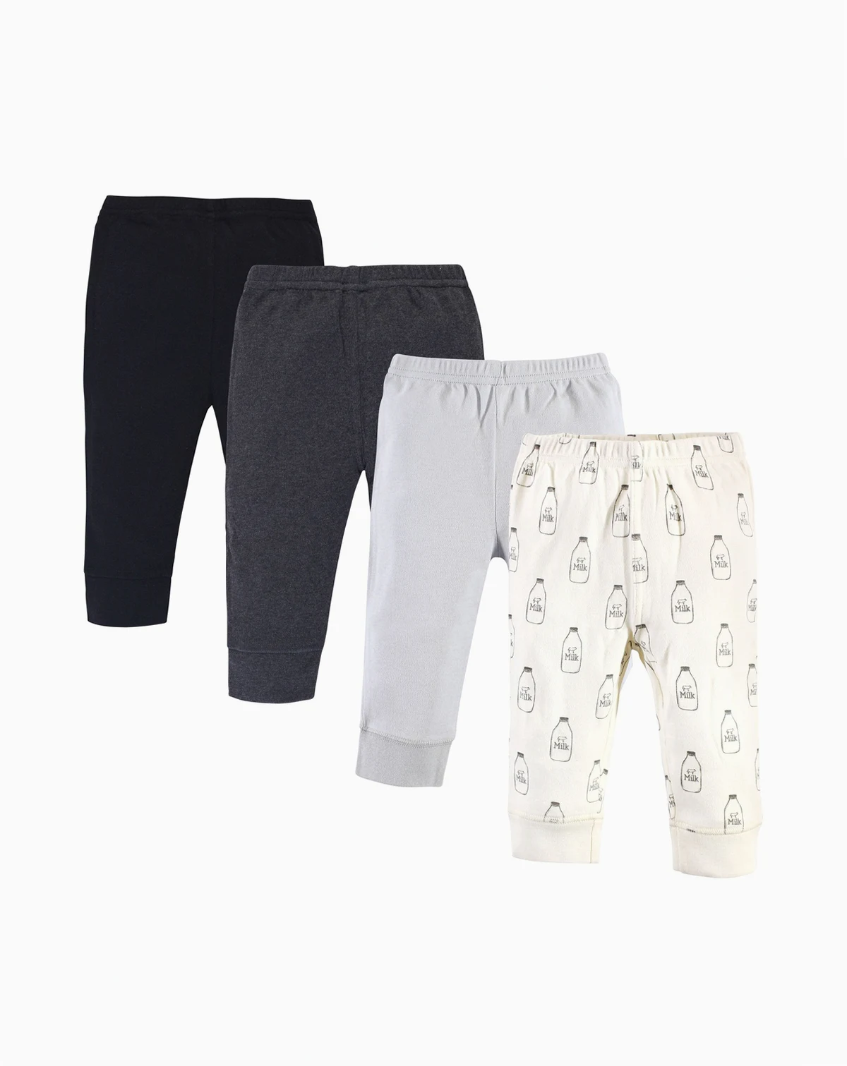 Baby and Organic Cotton Pants 4pk, Milk