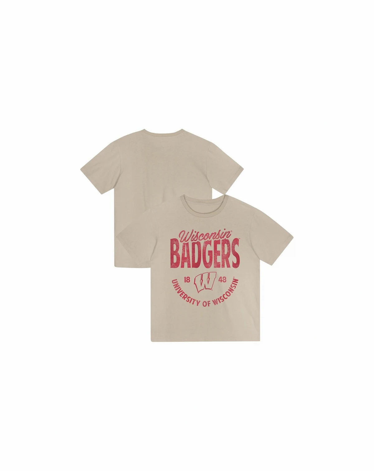 Toddler Tan Wisconsin Badgers News Flash T-Shirt