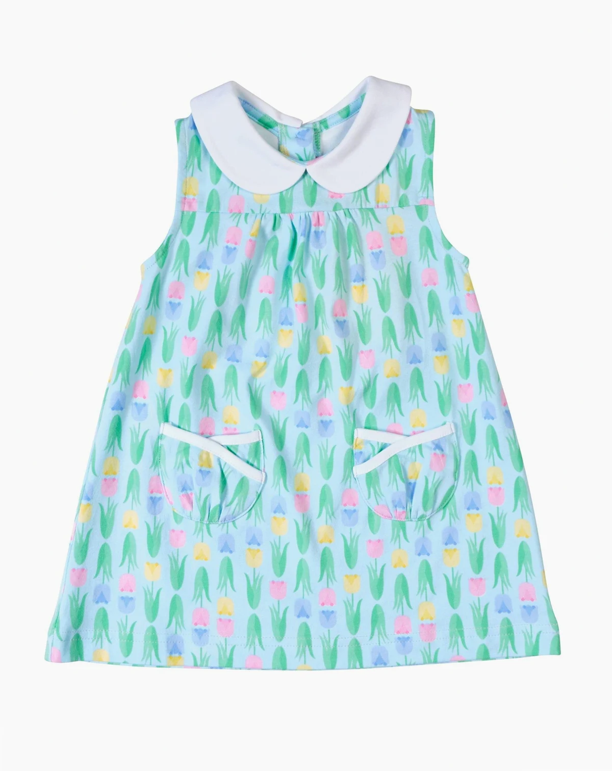 Toddler Girls Printed Knit Tulip Pocket Dress