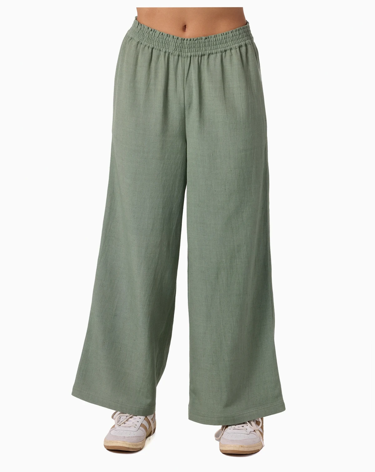 Juniors' Sanders Woven Flowy Pull-On Pants