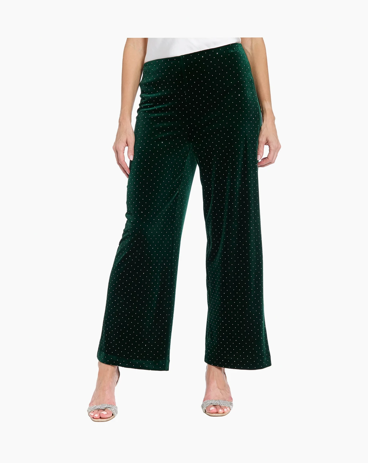 Women's Clean Waistline Velvet Straight Leg Pants