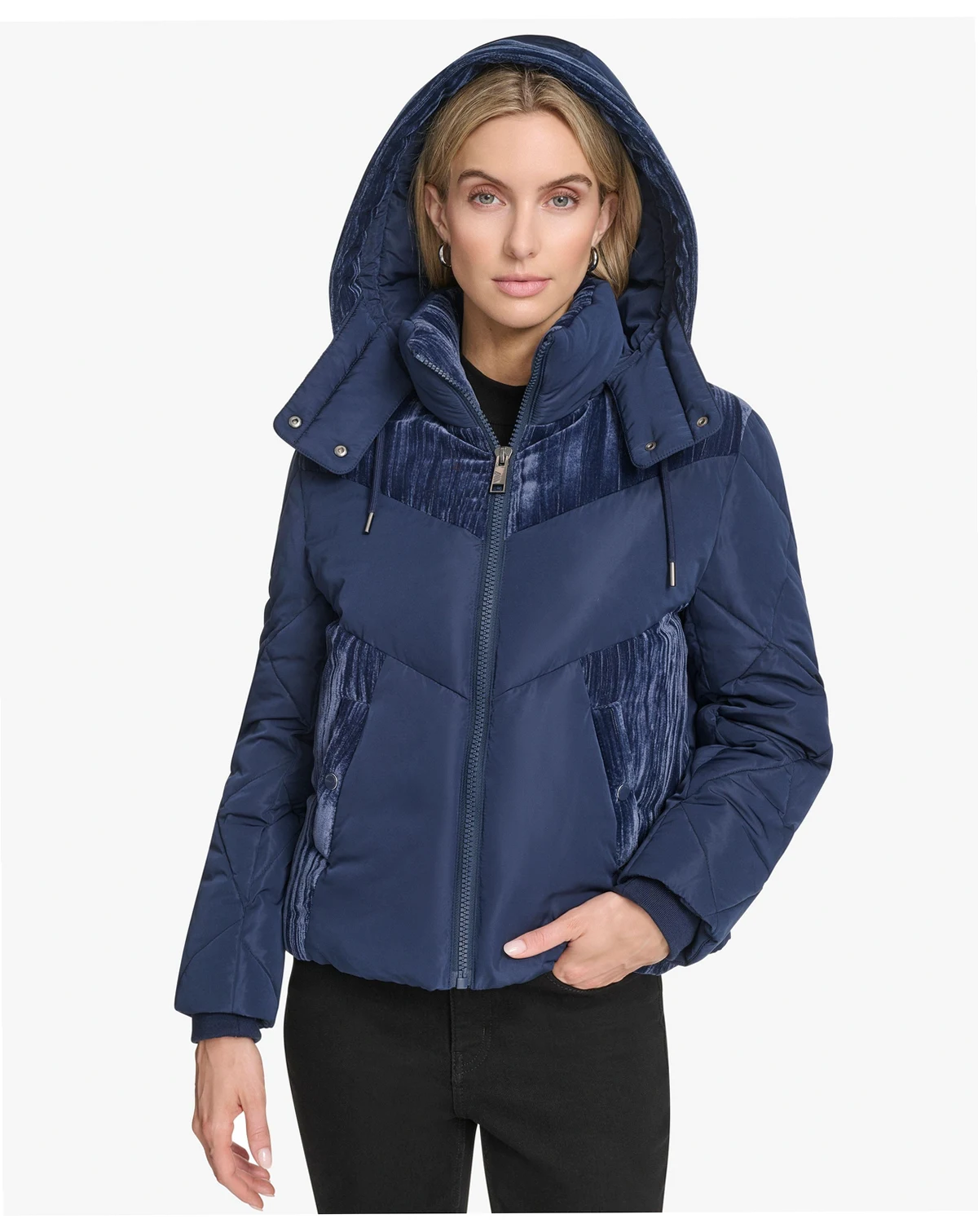 Women's Tayte Mixed Media Hooded Puffer Jacket