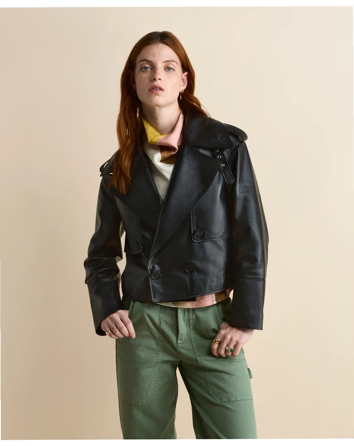 Women's Leather Jacket, Black