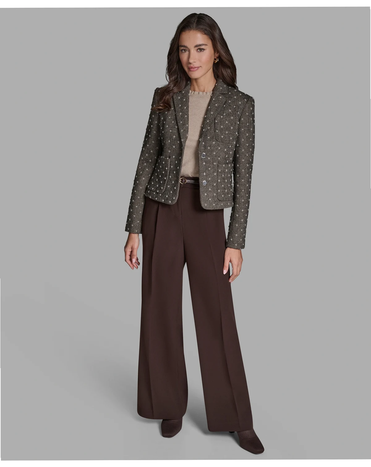 Women's Novelty Two-Button Long-Sleeve Jacket