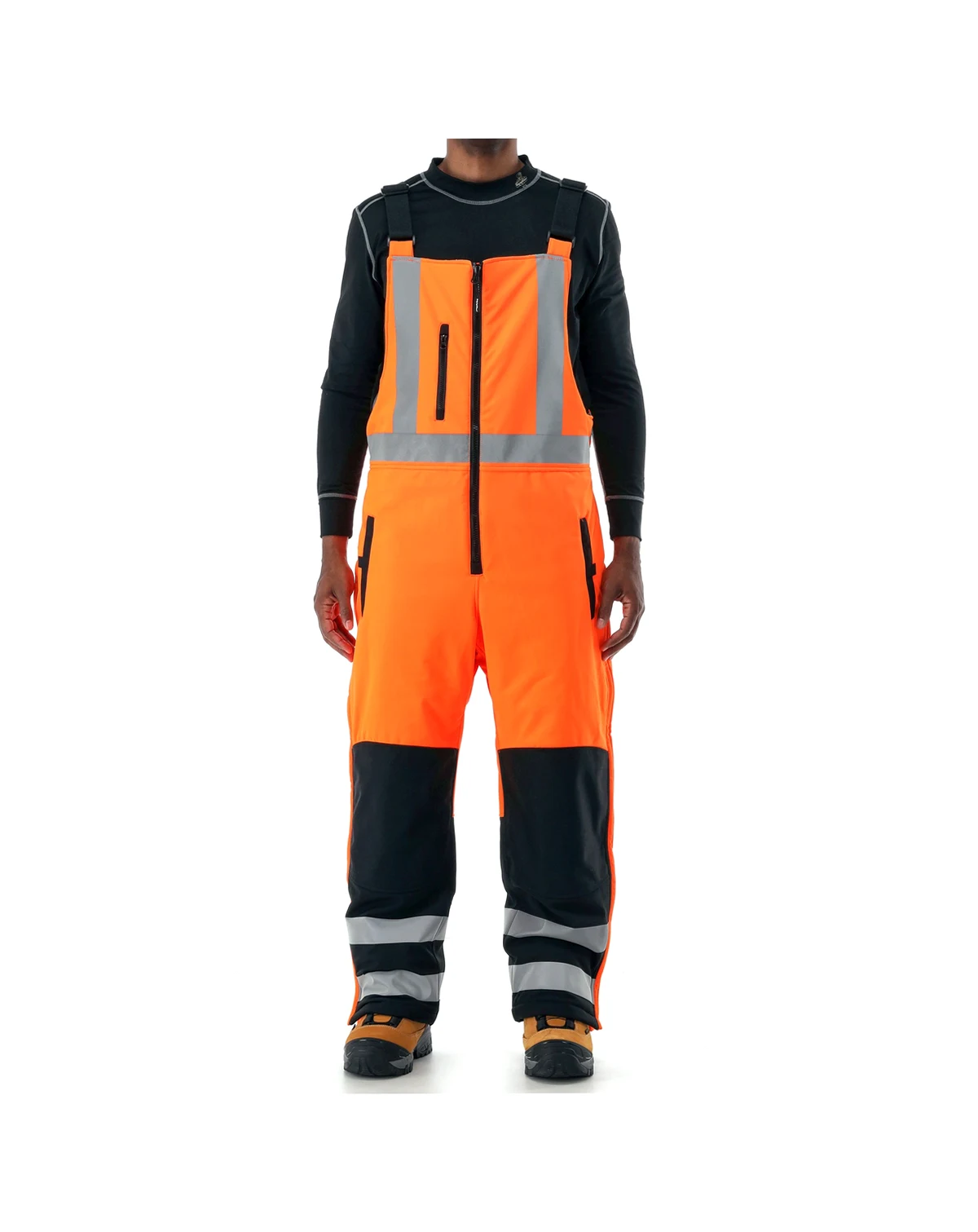 Men's Hi Vis Insulated Softshell High-Bib Overalls, -20°F (-29°C)