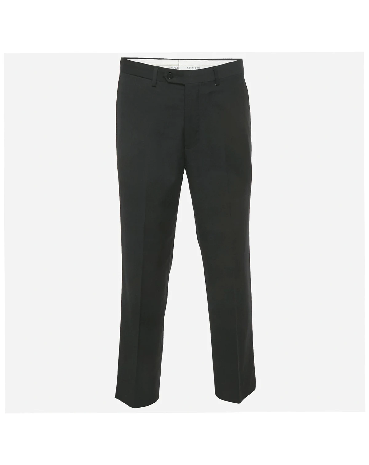 Men's Black Cotton Formal Trousers