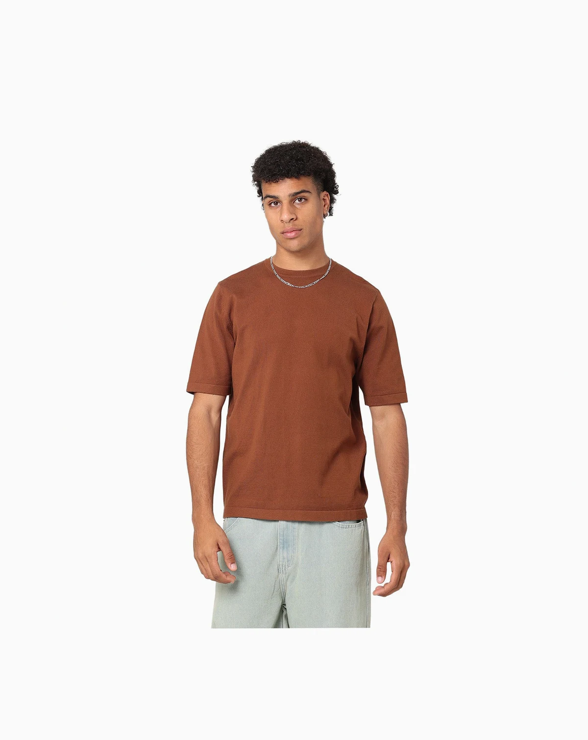 Men's Pierre Ss T-Shirt - Brown S