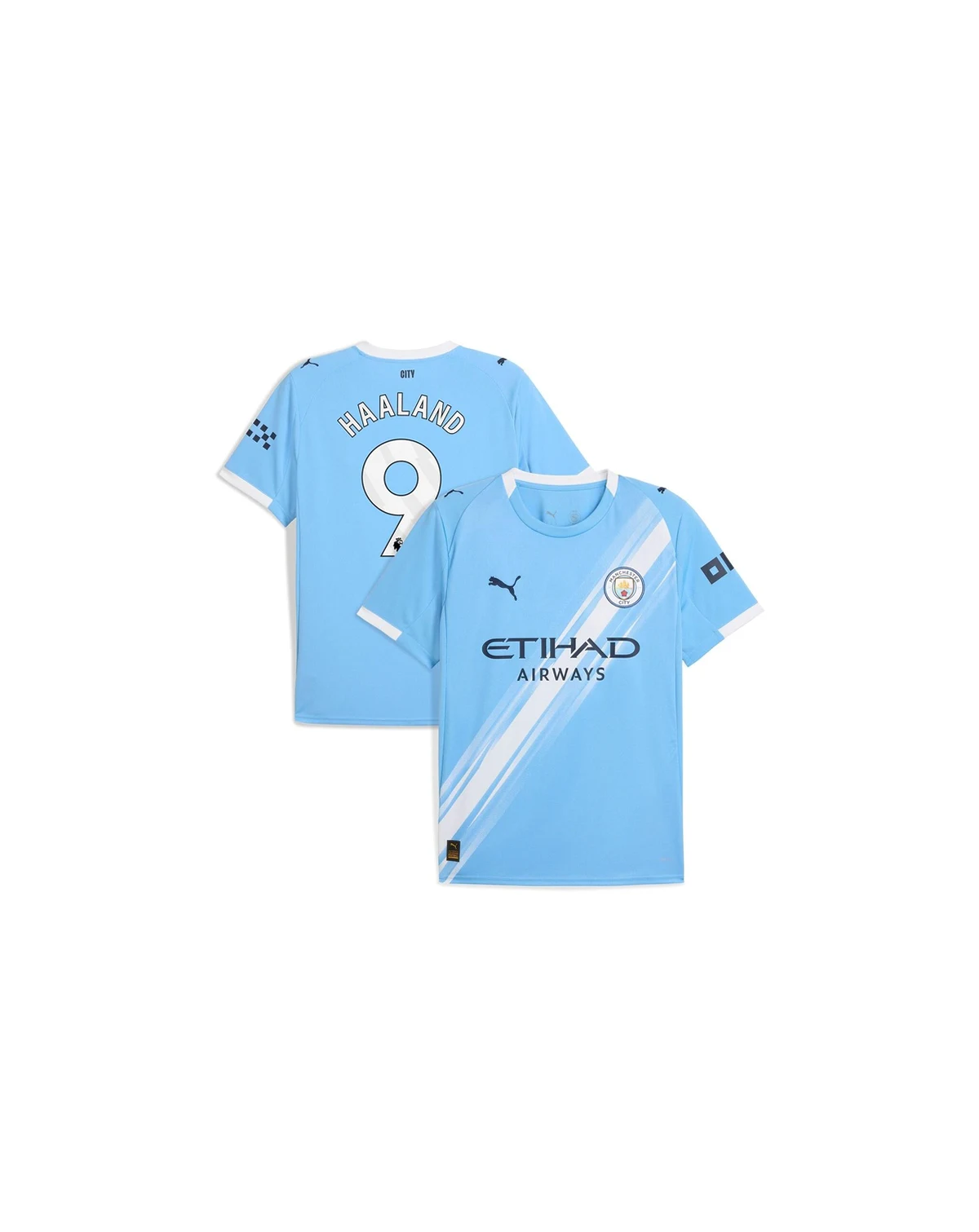 Men's Erling Haaland Sky Blue Manchester City 2025/26 Home Replica Player Jersey