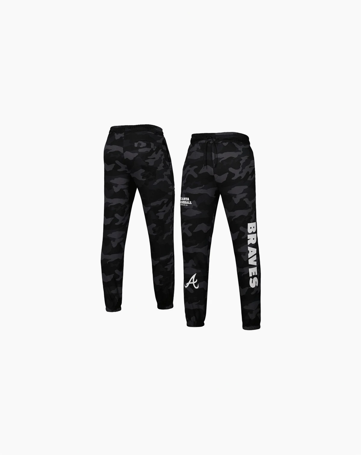 Men's Black Atlanta Braves Camo Jogger Pants