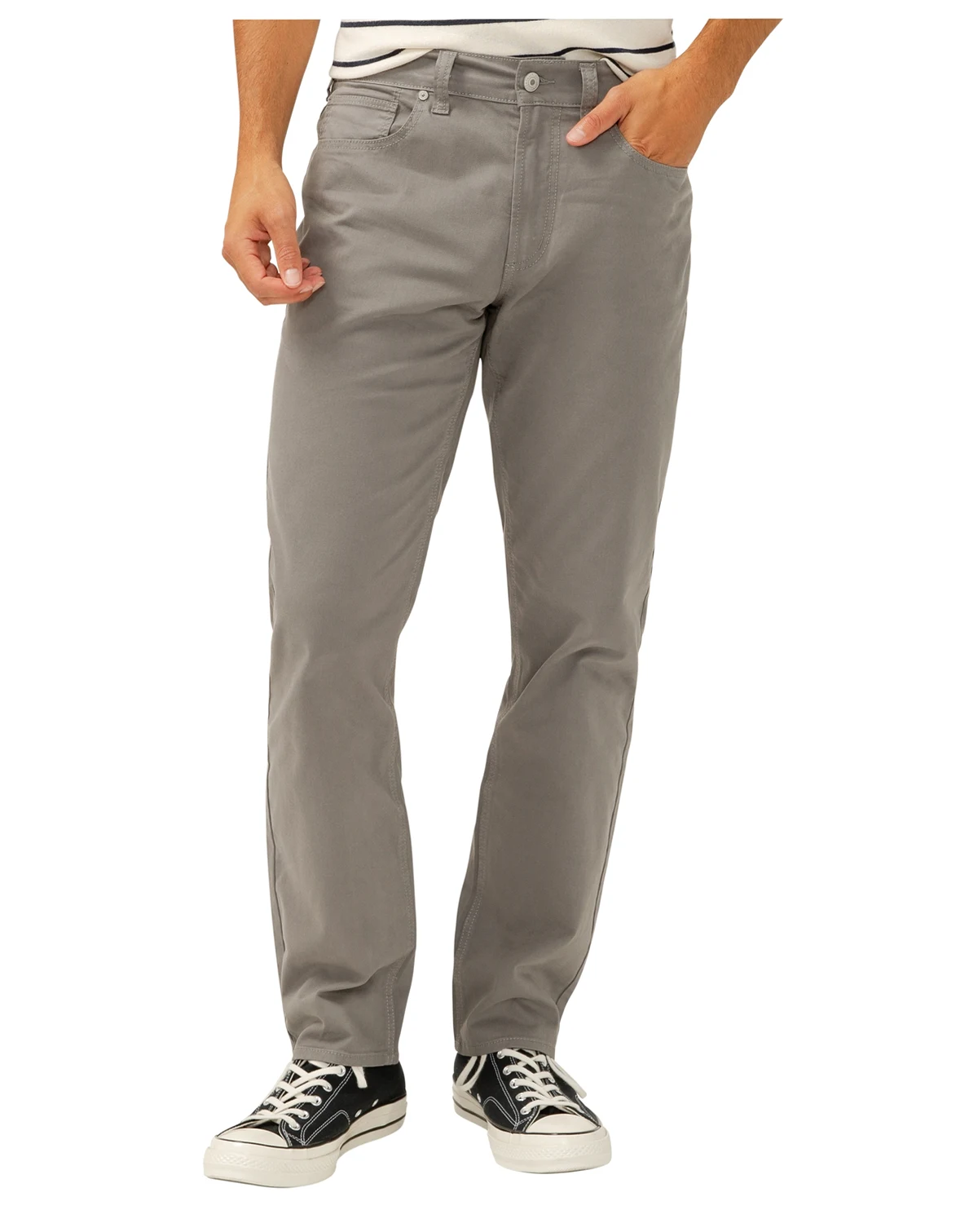Men's Eddie Classic Athletic Fit Tapered Leg Essential Twill Pants